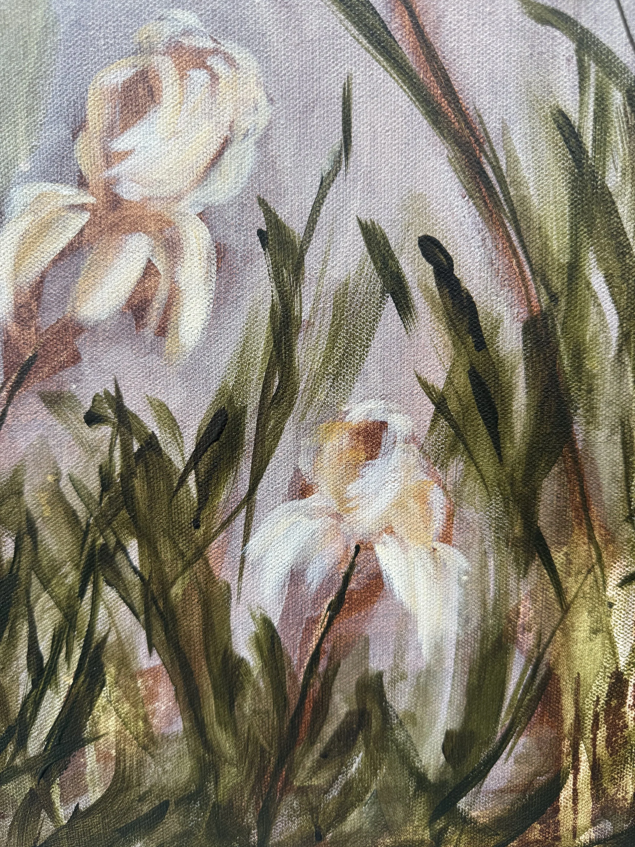 FiorellaWhiteCreamModernIrisContemporaryFloralLandscapeDetail6SarahMorrisonAbstractArtRichmondVirginiaPainterArtis.jpeg
