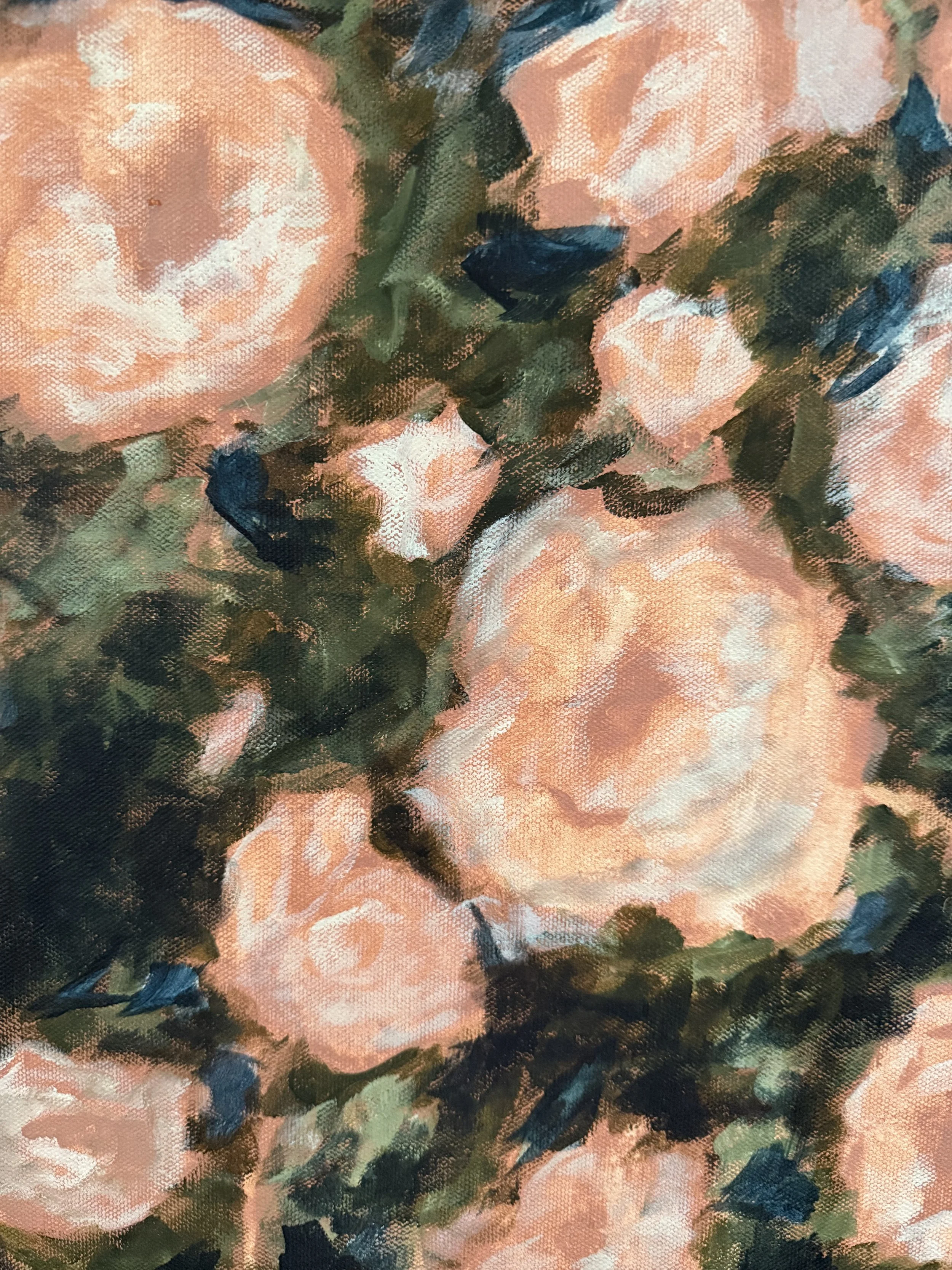 EvelinaNavyBlueSkryRoseBUshModernContemporaryFloralLandscapeDetail1SarahMorrisonAbstractArtRichmondVirginiaPainterArtist.jpeg