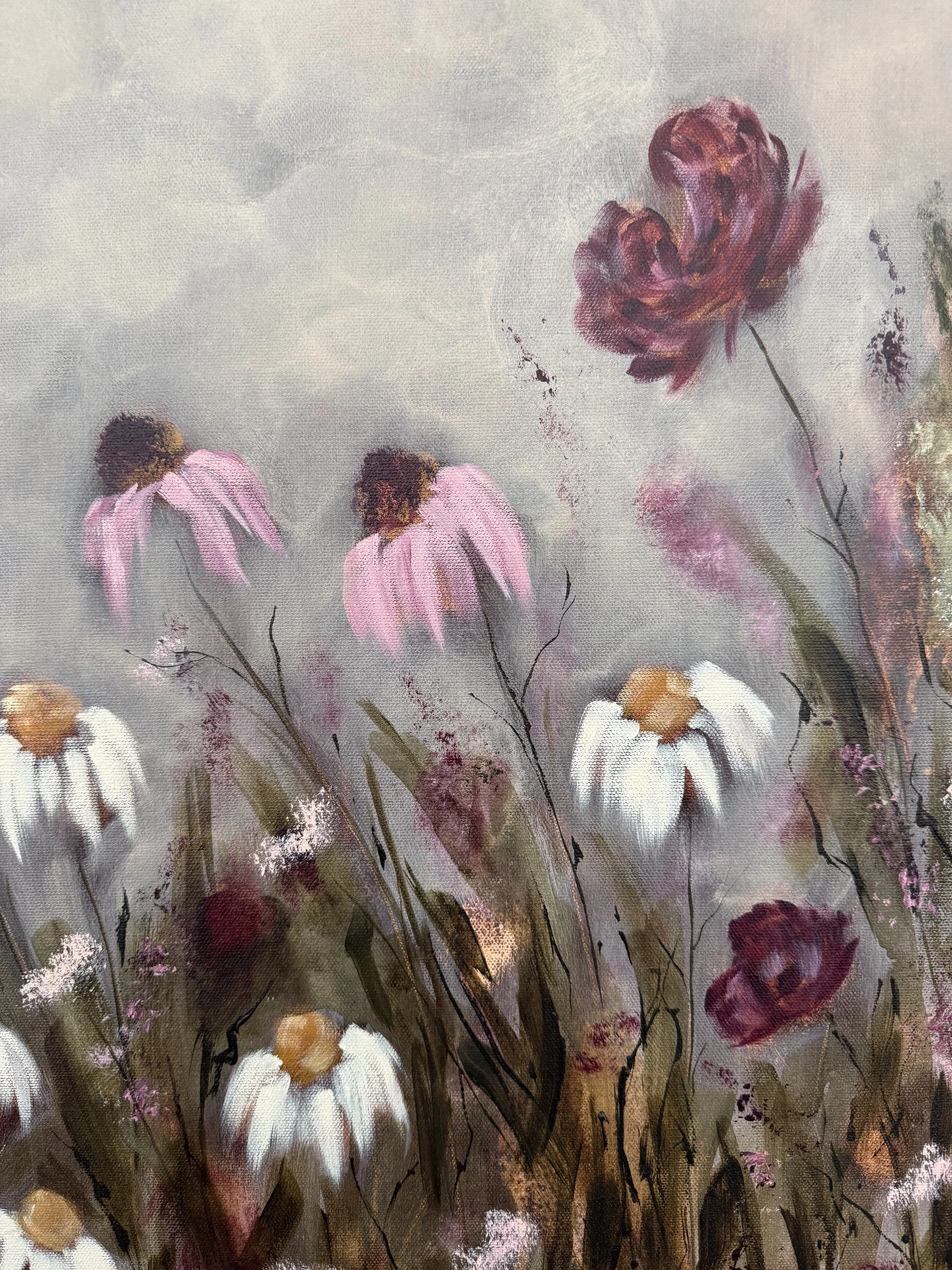 AsbyPurpleWildflowerMulticoloredDaisyModernLandscapeContemporaryFloralPaintingDetail3SarahMorrisonAbstractArtRichmondVirginiaPainterArtist.jpeg