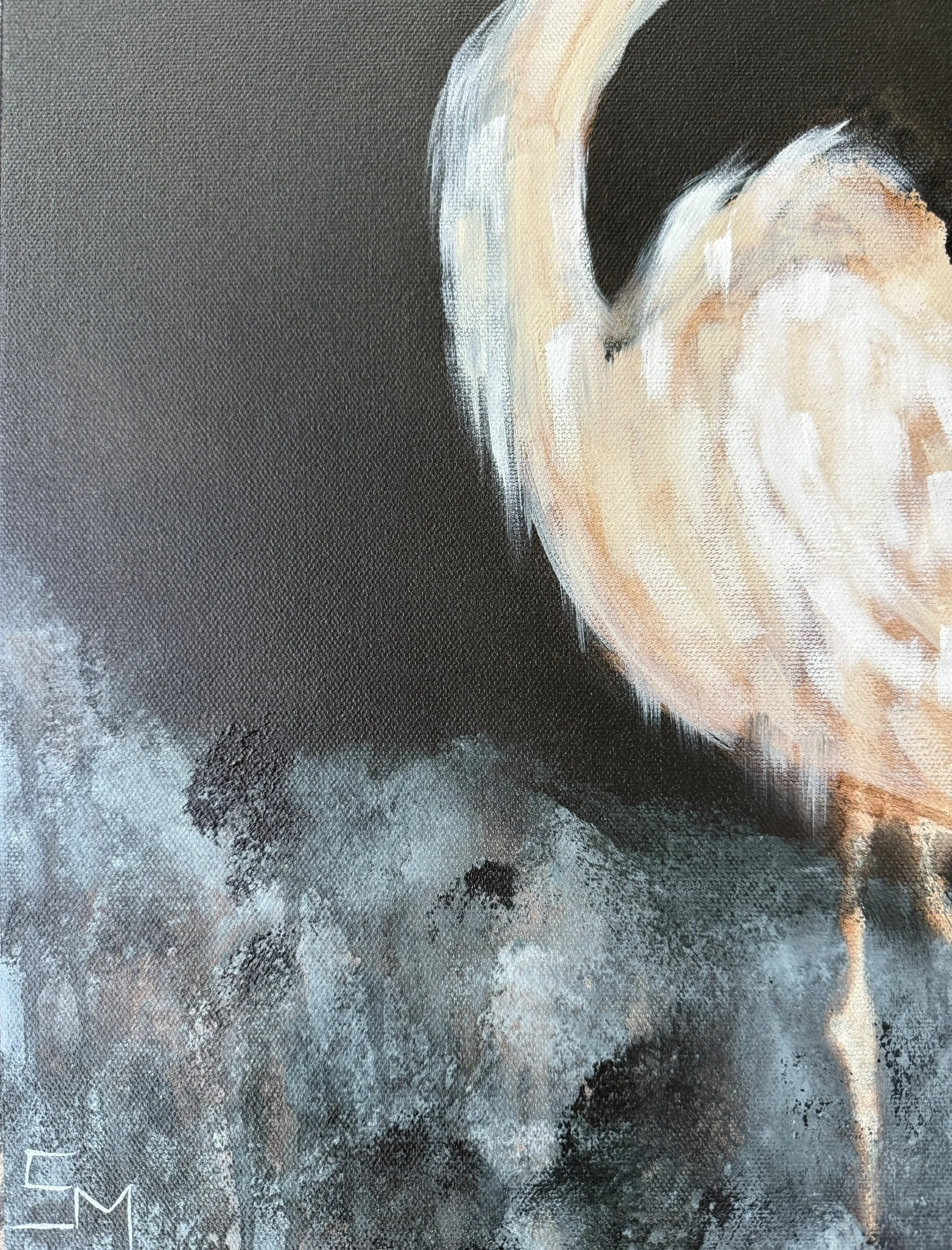 NellaWhiteBirdPortraitContemporaryModernBluePainting2SarahMorrisonAbstractArtRichmondVirginiaPainterArtist.jpeg