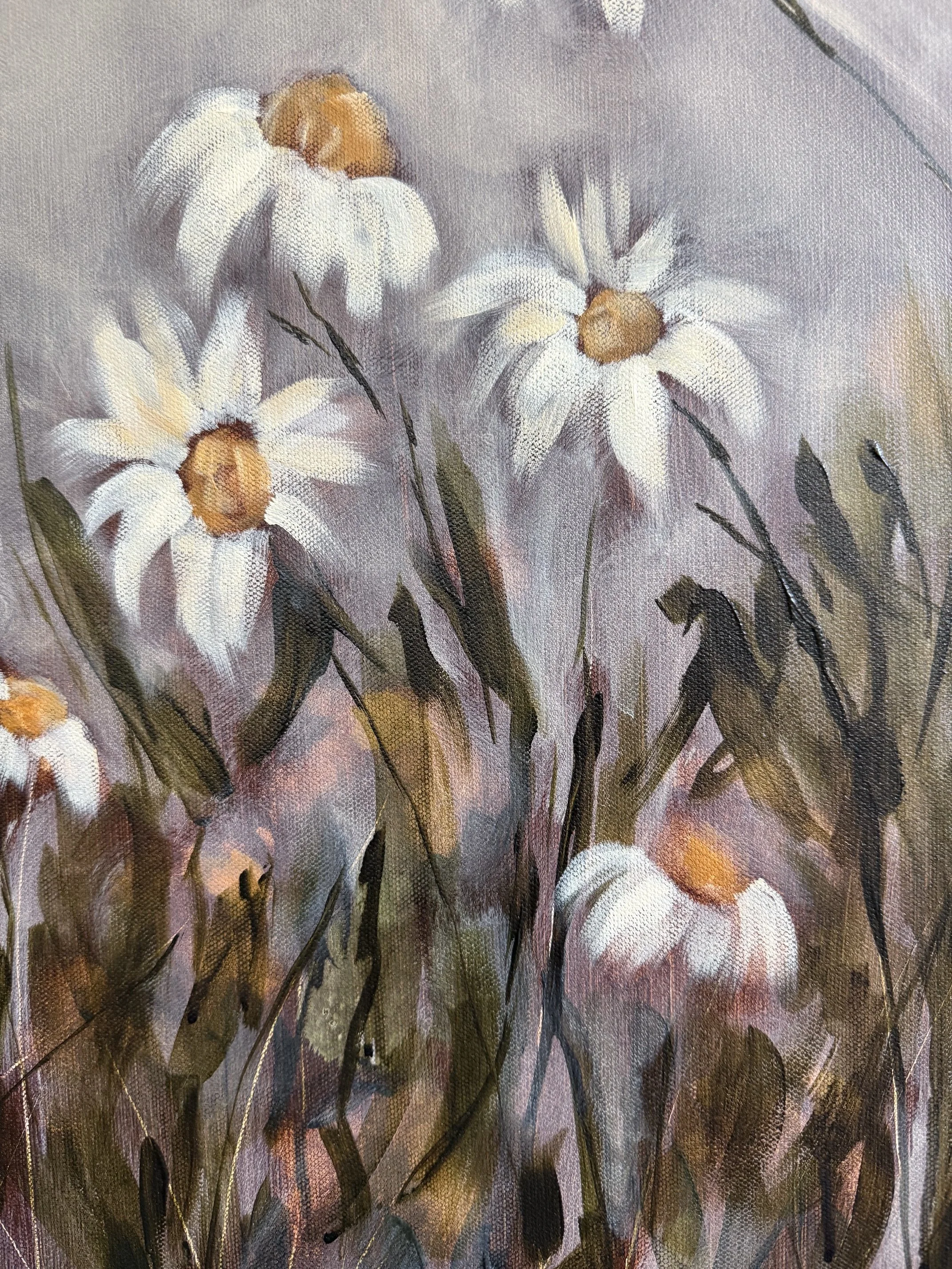 CelesteWhiteandYellowDaisyPaintingModernLandscapeContemporaryFloralDaisiesPaintingnewDetail2SarahMorrisonAbstractArtRichmondVirginiaPainterArtist.jpeg