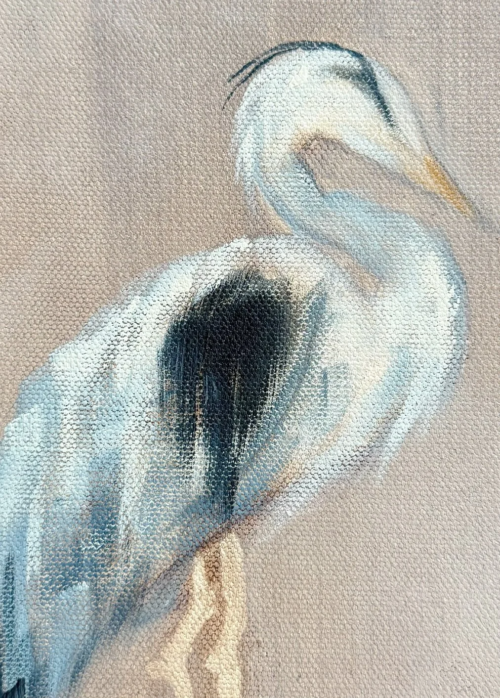 PearlGreyHeronBirdPortraitContemporaryModernBluePaintingSarahMorrisonAbstractArtRichmondVirginiaPainterArtist.jpeg