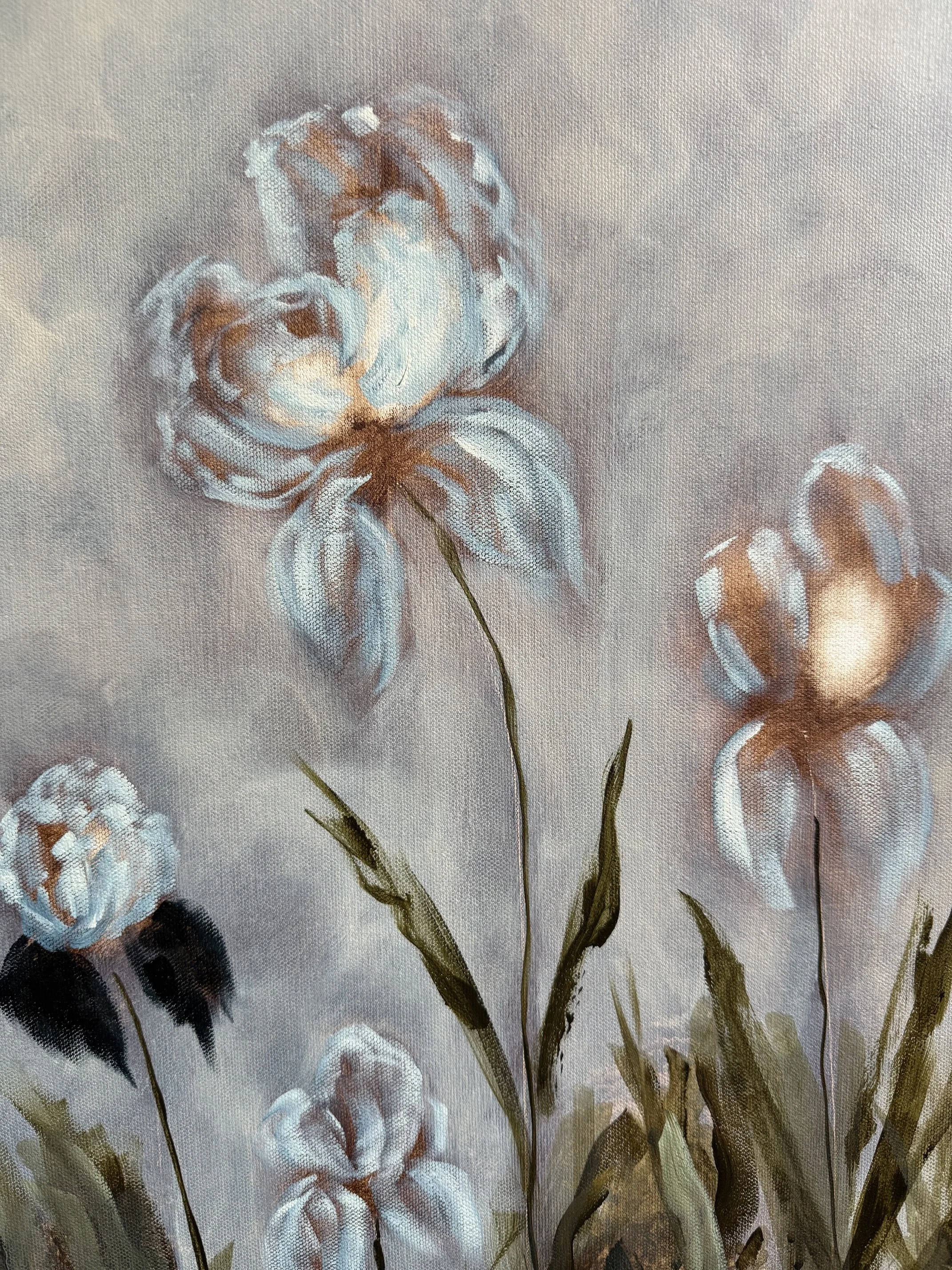 CarolinaBlueIrisFlowerModernLandscapeContermporaryFloralPaintingDetail3SarahMorrisonAbstractArtRichmondVirginiaPainterArtist.jpeg