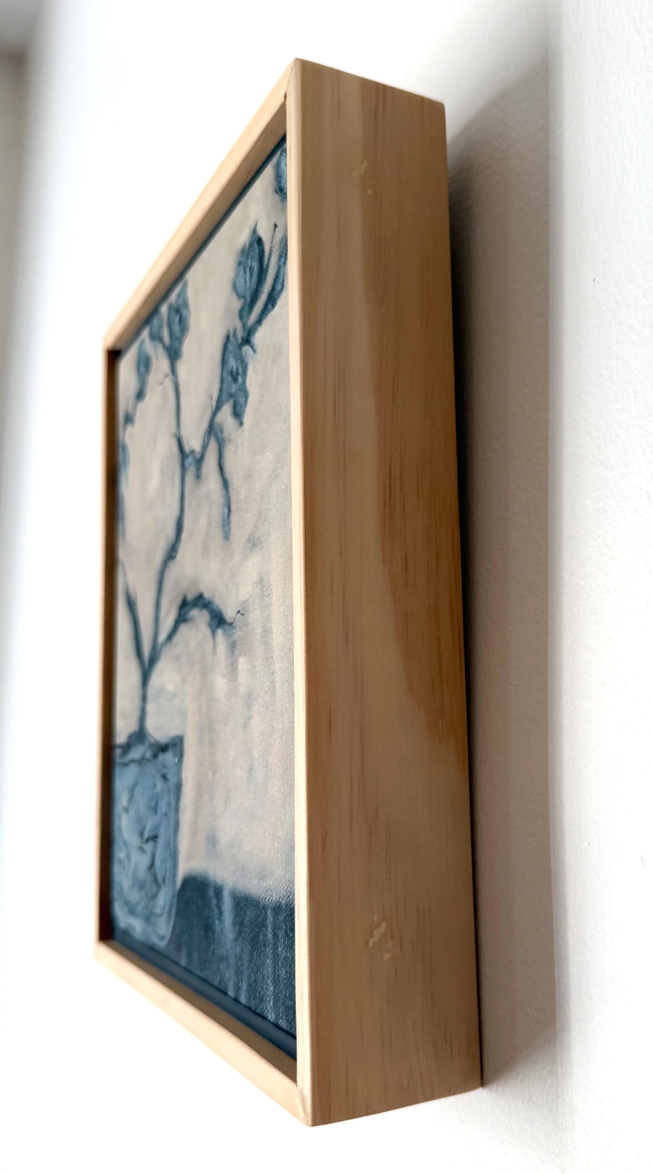 DianaModernBlueNavyDenimContemporaryOrchidFloralPaintingDetail3SarahMorrisonAbstractArtRichmondVirginiaPainterArtist.jpeg
