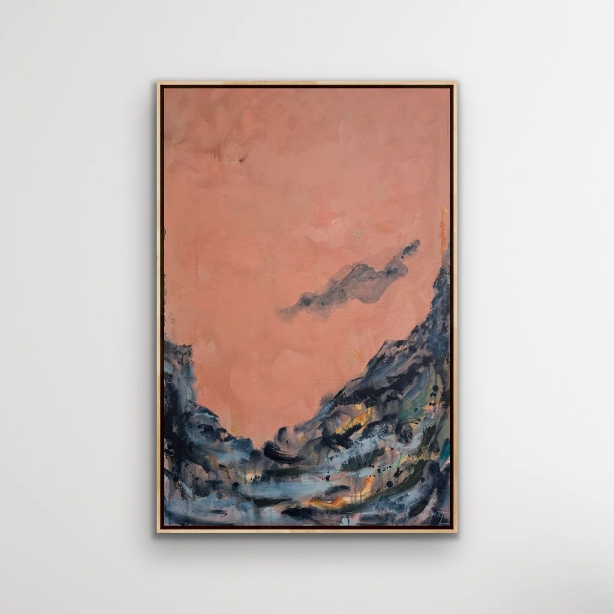 NaomiOrangeandBlueModernJapaneseLanscapeContemporaryMountainsOceanPainting4SarahMorrisonAbstractArtRichmondVirginiaPainterArtist.jpg