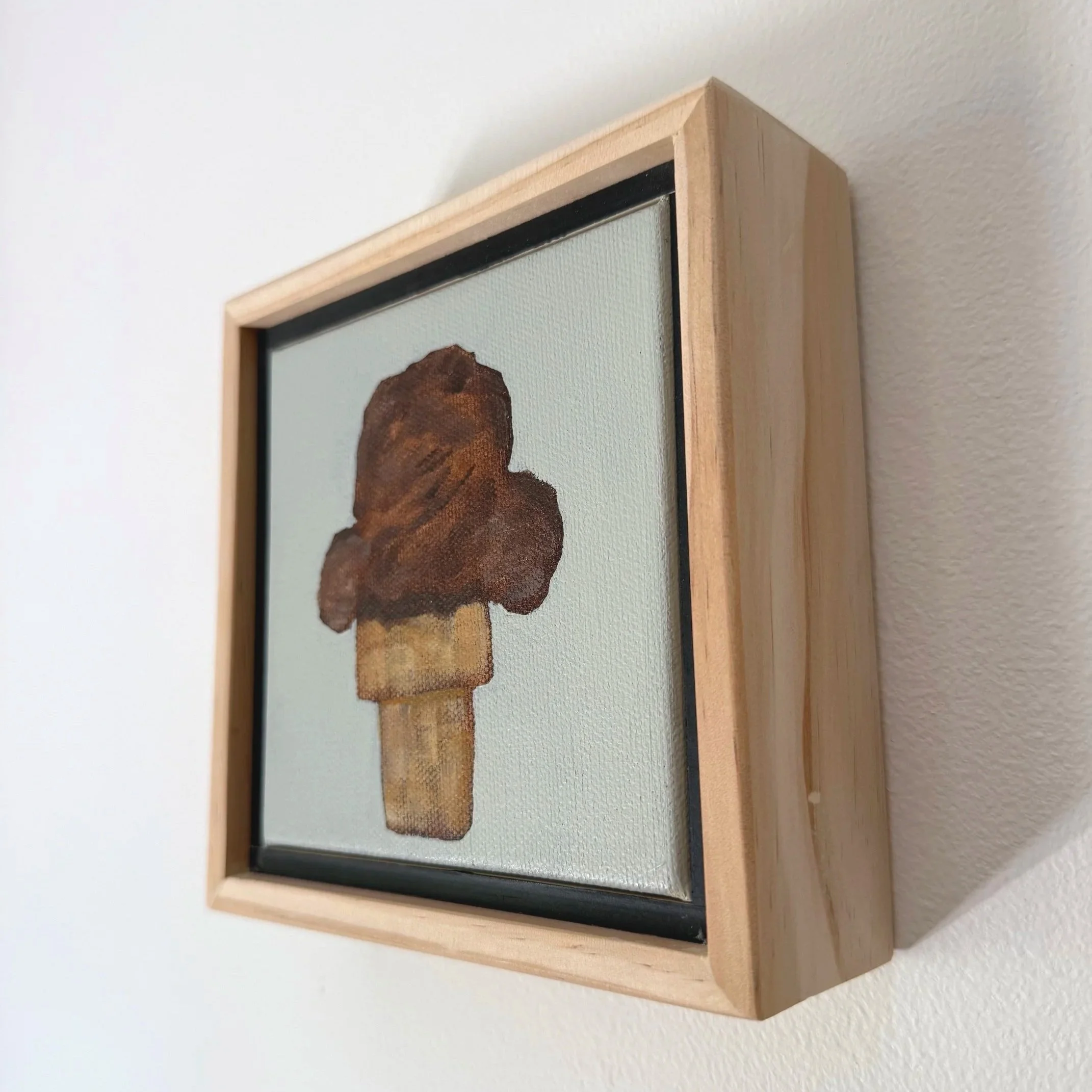 BitsyChocolateandGreenIceCreamConeContemporaryStillLifePainting1SarahMorrisonAbstractArtRichmondVirginiaPainterArtist.jpg
