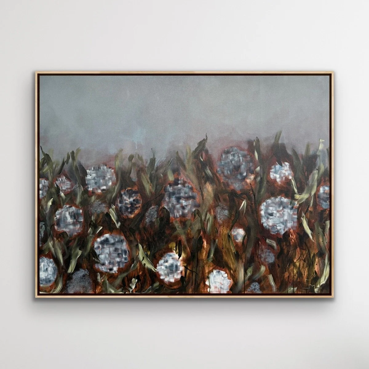 ColetteBlueHydrangeaFlowerModernLandscapeContemporaryFloralPaintingSarahMorrisonAbstractArtRichmondVirginiaPainterArtist.jpg