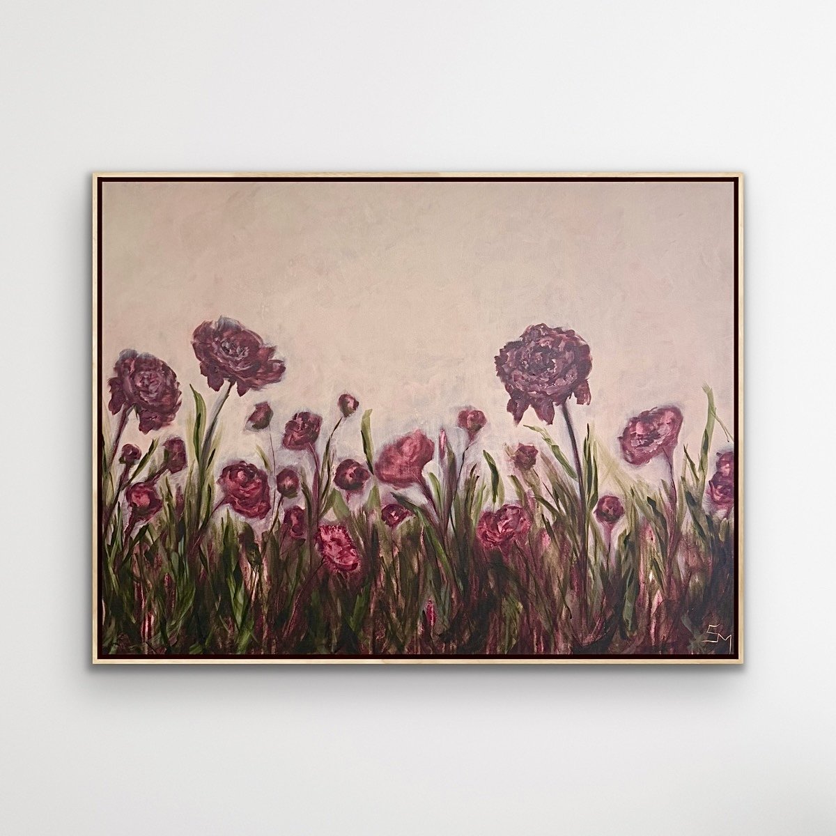 VivienneBlushBurgundyPeoniesFlowerModernLandscapeContemporaryFloralPeonyPaintingSarahMorrisonAbstractArtRichmondVirginiaPainterArtist.jpg