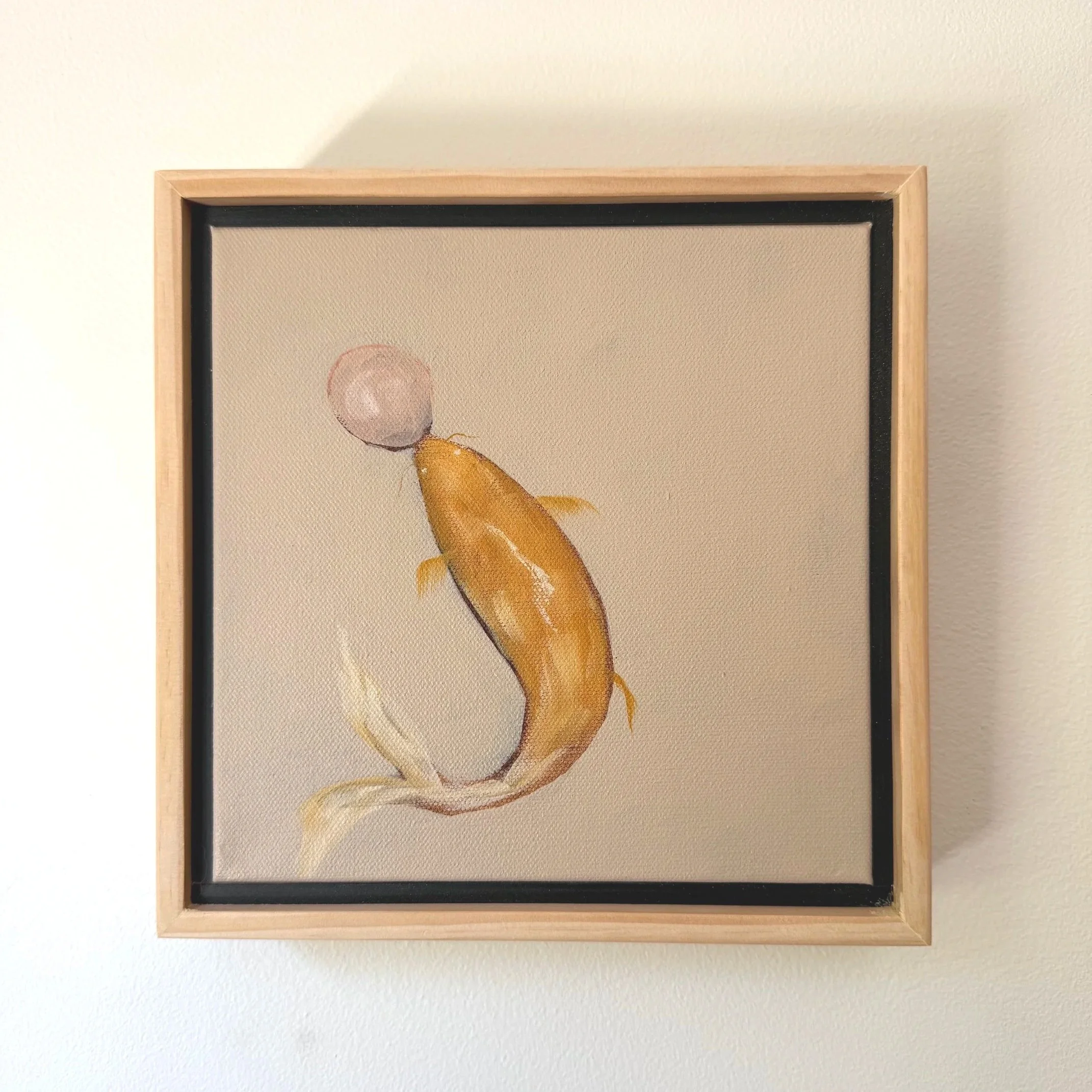 PeachYellowGoldenKoiFishContemporaryPaintingSarahMorrisonAbstractArtRichmondVirginiaPainterArtist.jpg