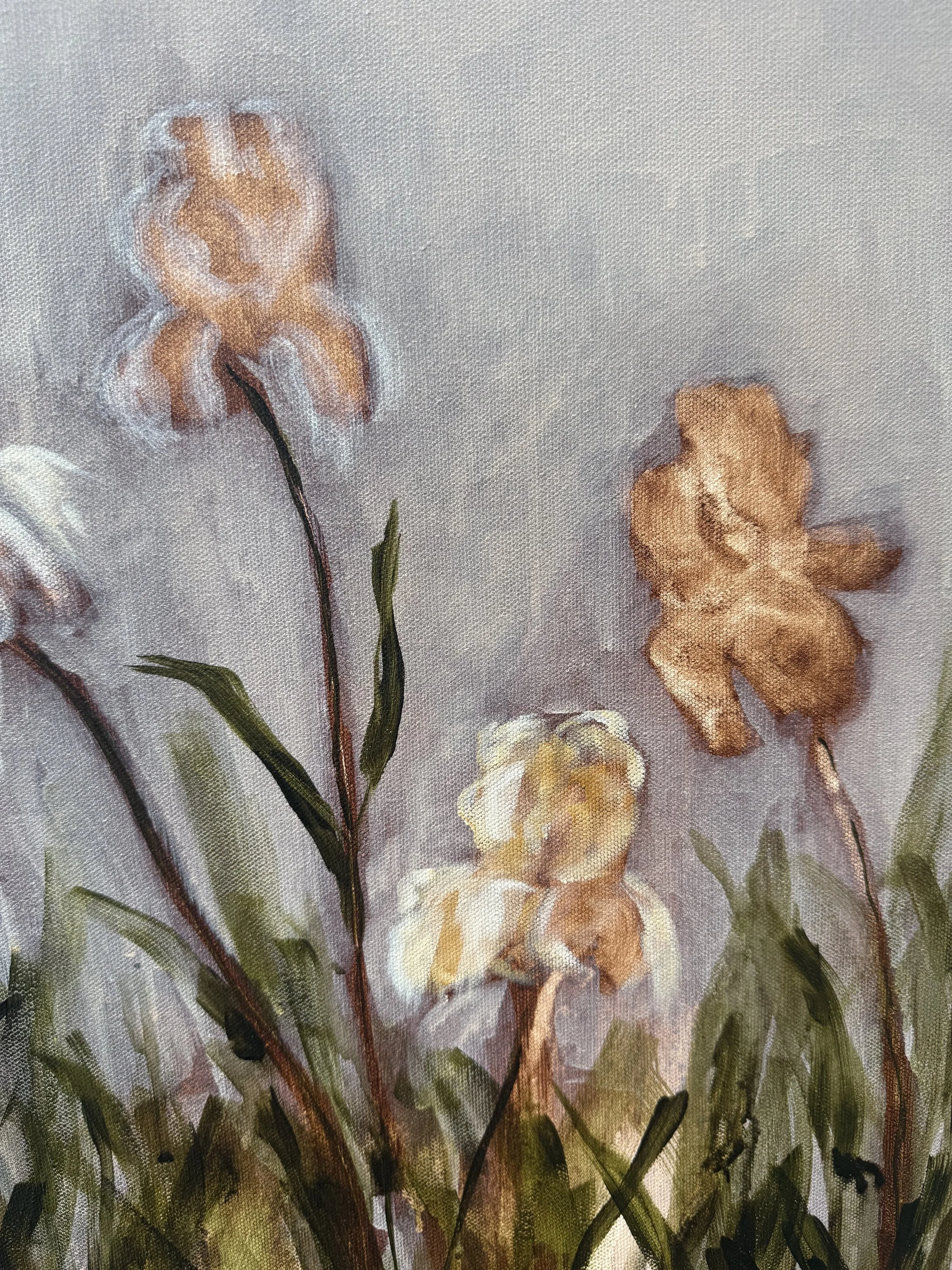 FiorellaWhiteCreamModernIrisContemporaryFloralLandscapeDetail4SarahMorrisonAbstractArtRichmondVirginiaPainterArtis.jpeg