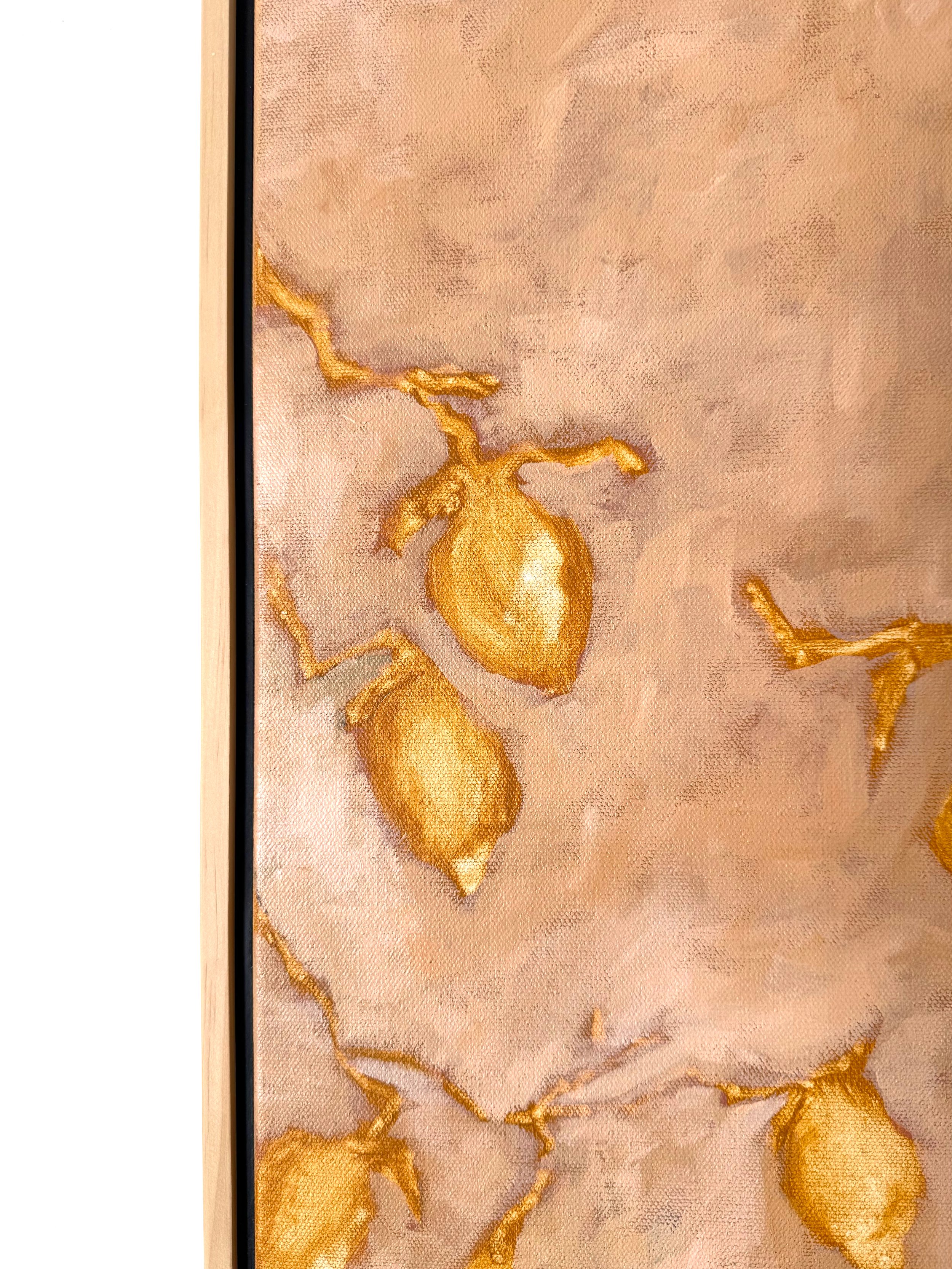SophieBlushPinkGoldandYellowModernLemonContemporaryFruitVinePaintingDetail2SarahMorrisonAbstractArtRichmondVirginiaPainterArtist.jpeg