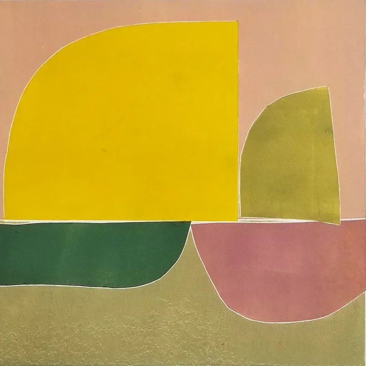 100 Days-No. 19, 2019, Monoprint, 22 x 22 in, (framed)