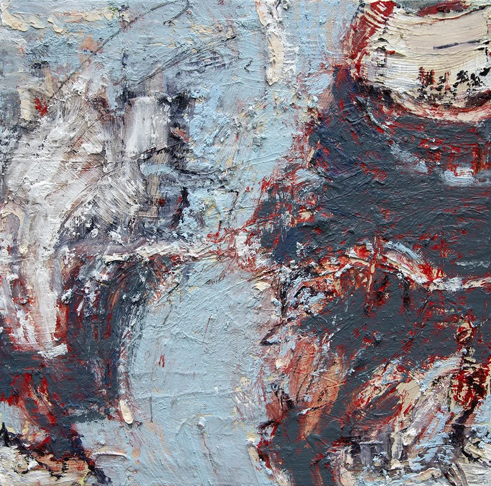 BLUE RIVER, 2025, Oil on Wood Panel, 20 x 20”
