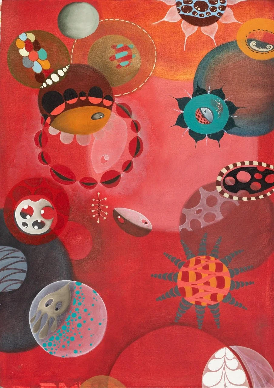 Pom, 2023, oil on paper, 42" x 30