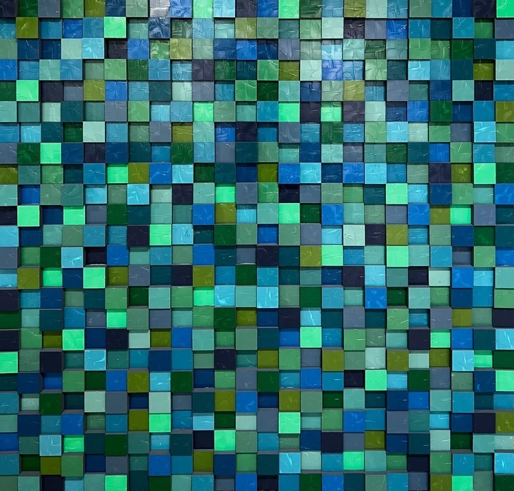 Beach Glass, 2022, Oil on Sintra, 48 x 48 in