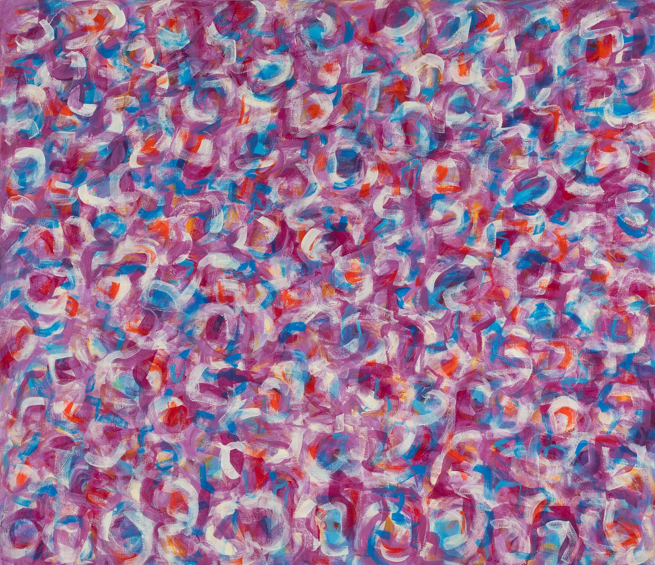 Turquoise Rhythm, 2024, Acrylic on Linen, 57” x 66”