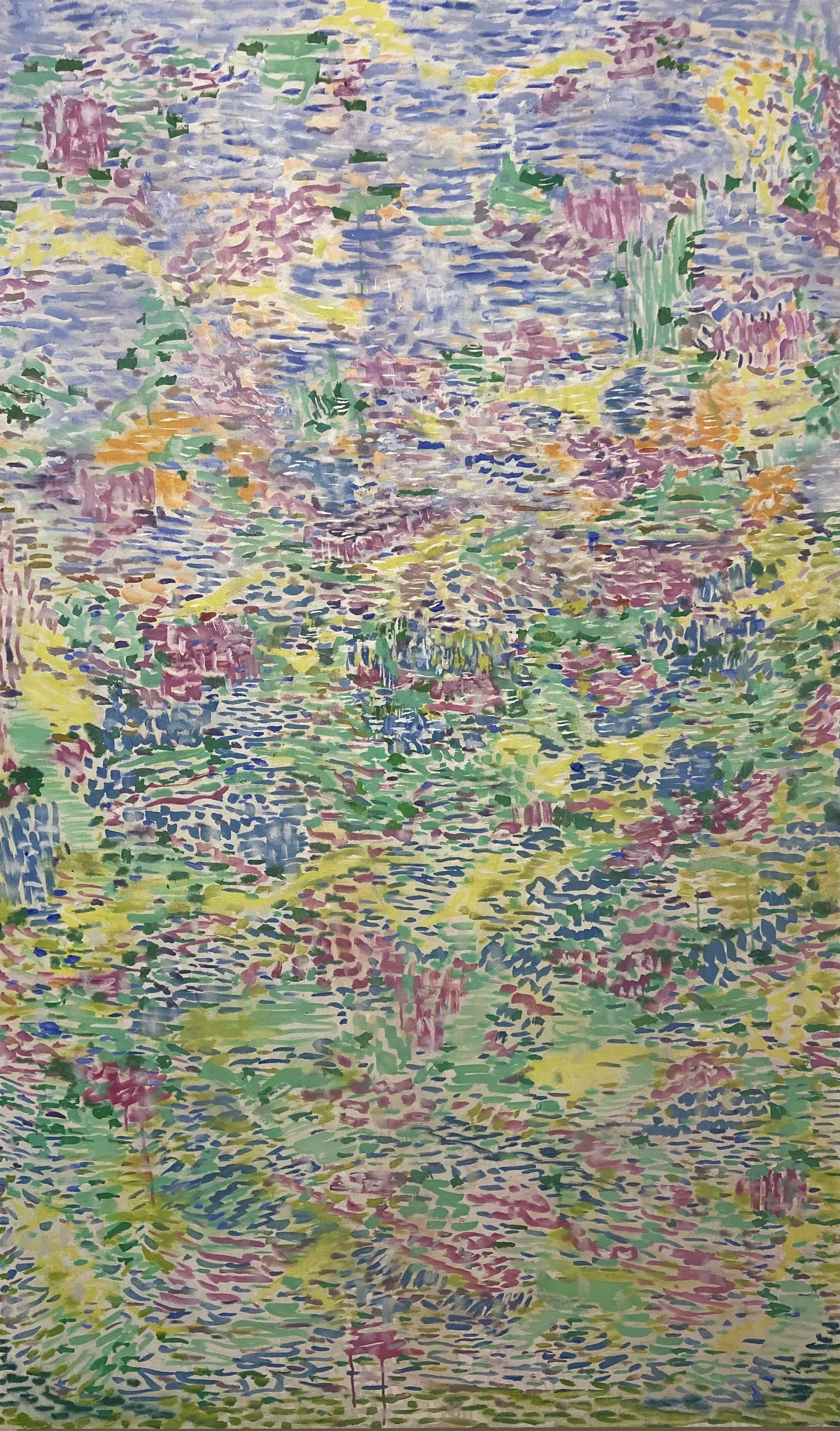 Vertical Homage to the Fauves, 2025, oil on canvas, 60” x 36"