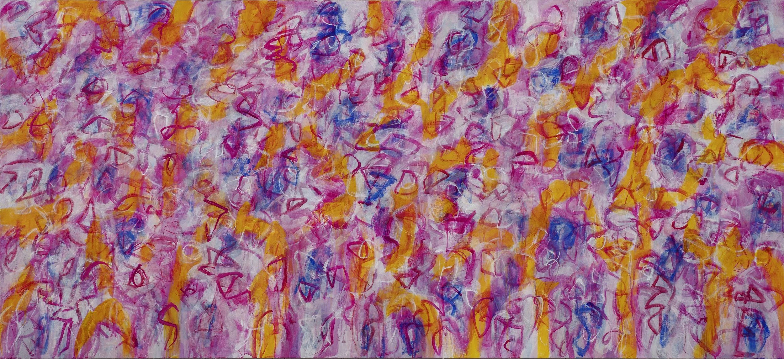 Serenade, 2025, Acrylic on Linen, 35” x 77”