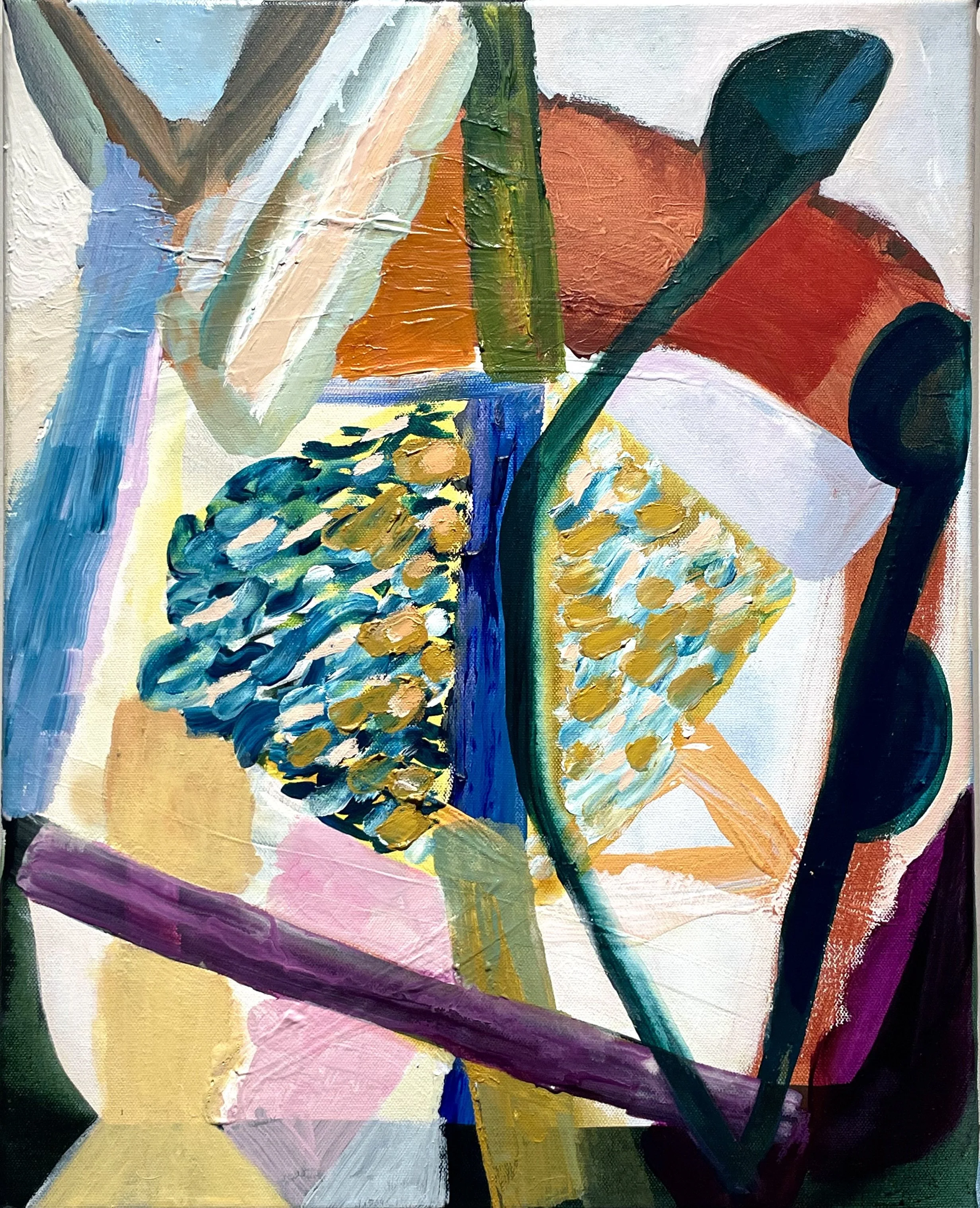 Nikko Blue, 2025, acrylic on canvas, 20" x 16"