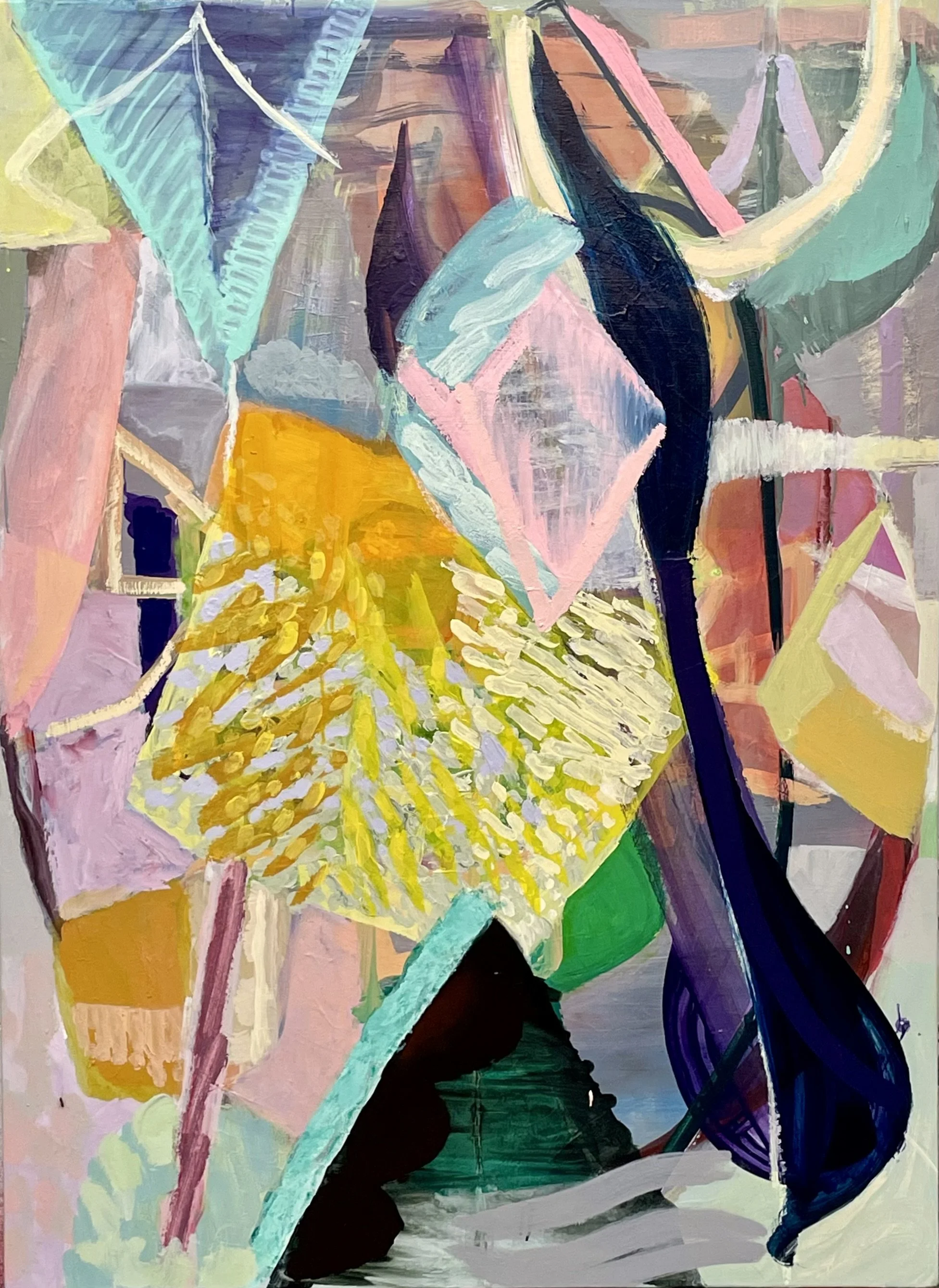 Velvet Queen, 2025, acrylic on canvas, 52" x 38"