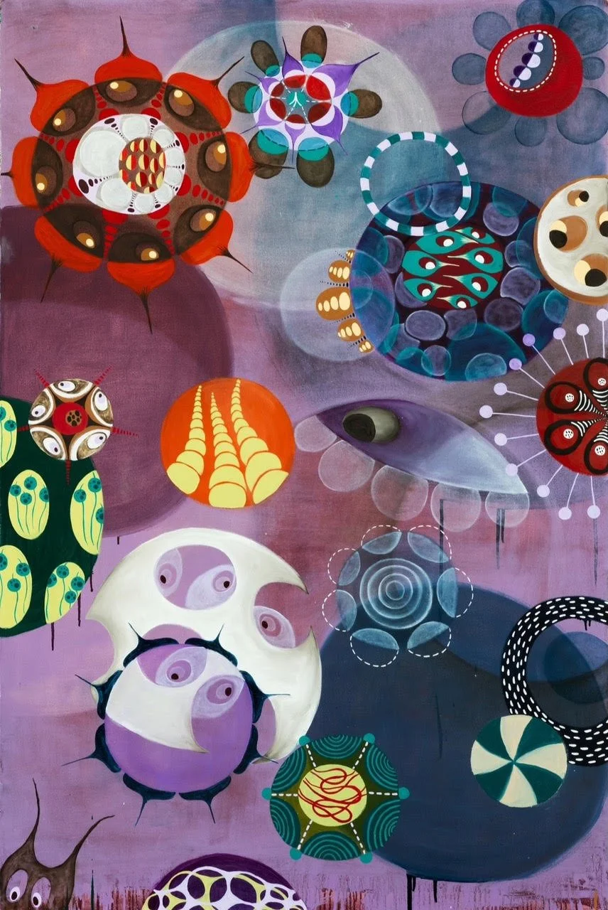 Lilac, 2024, oil on paper, 40" x 60"