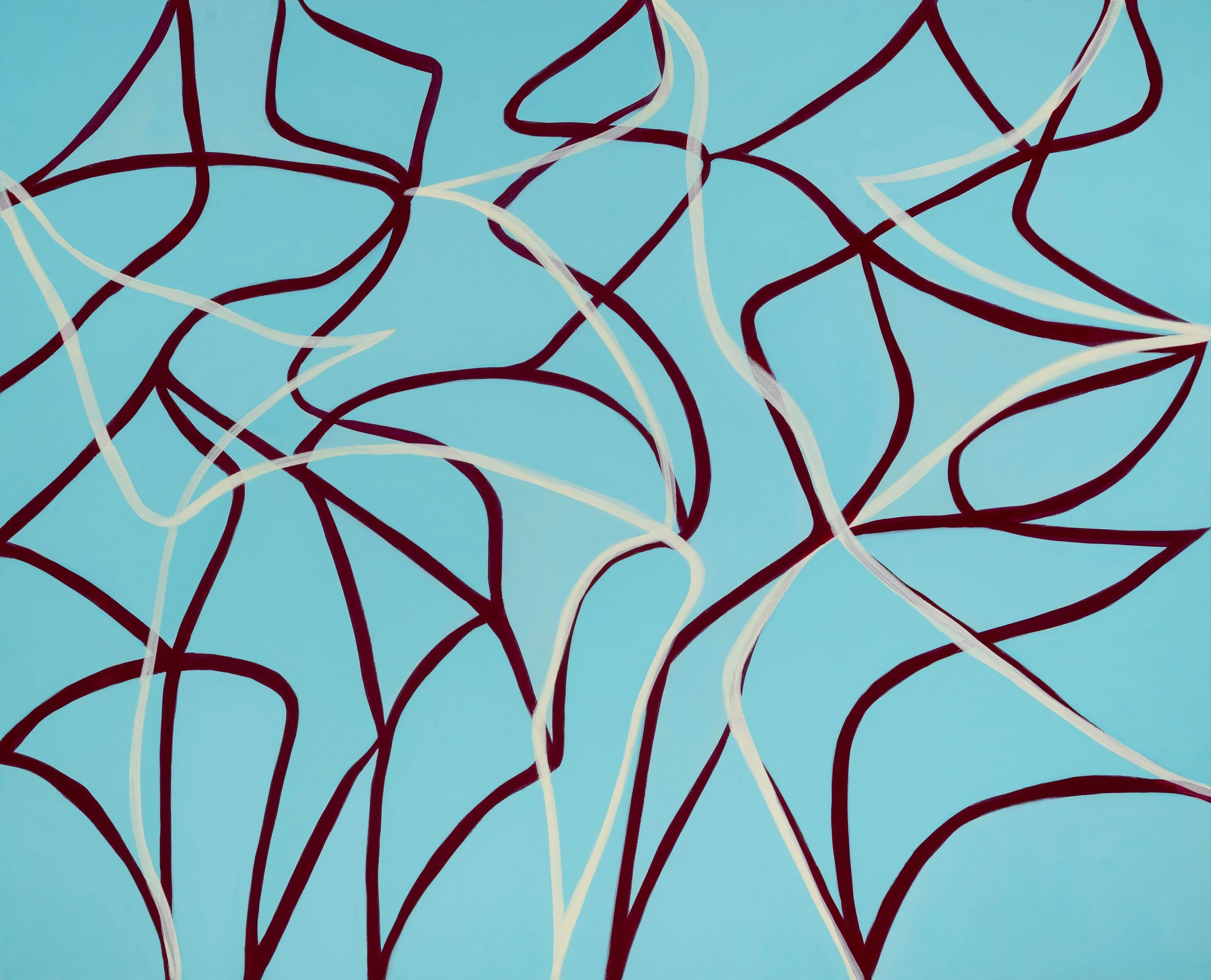 Dance of the Muses, 2024, Acrylic on Linen, 60” x 74”
