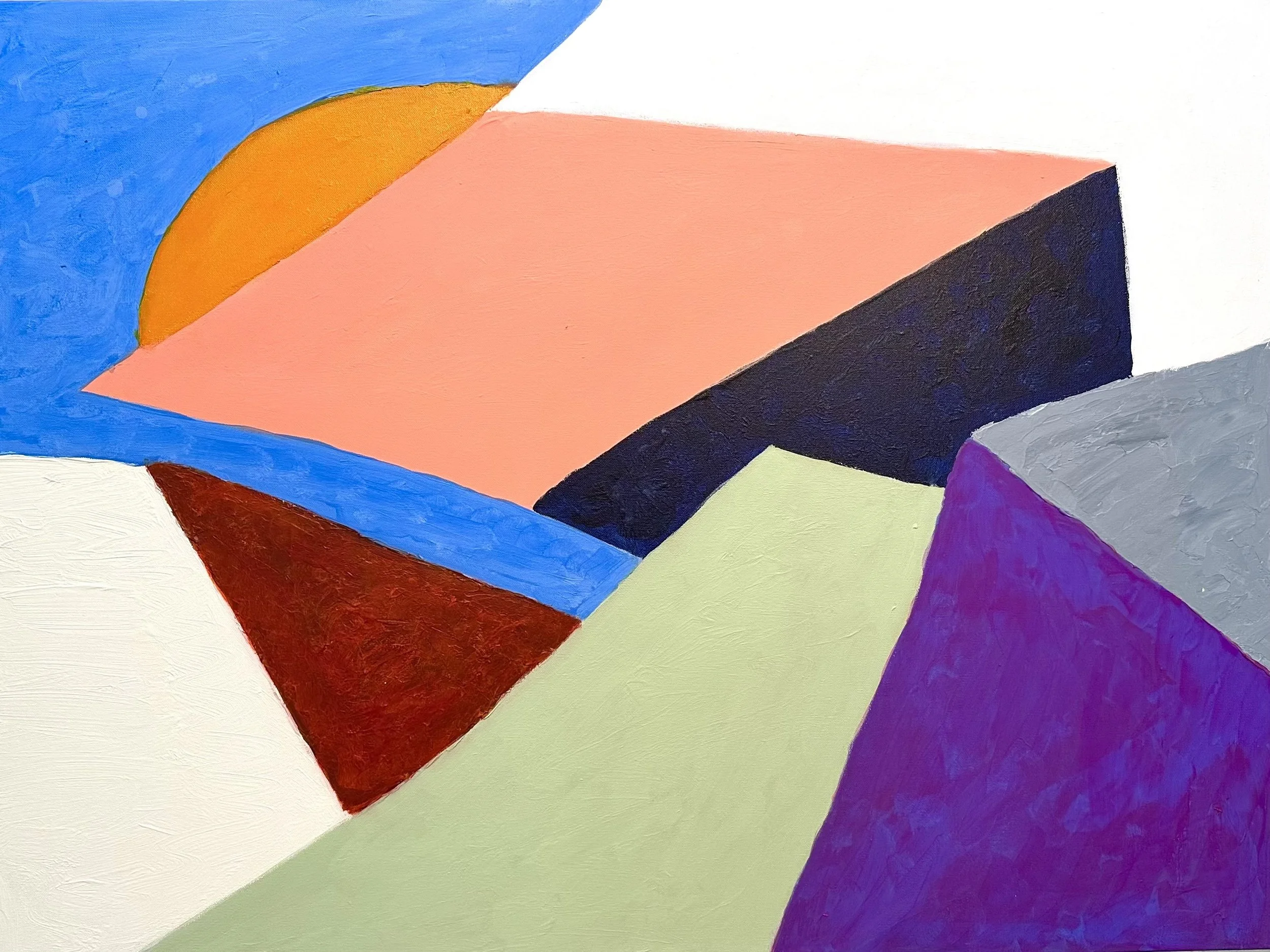 Stone Run, 2025, Acrylic on Canvas, 30" X 40"