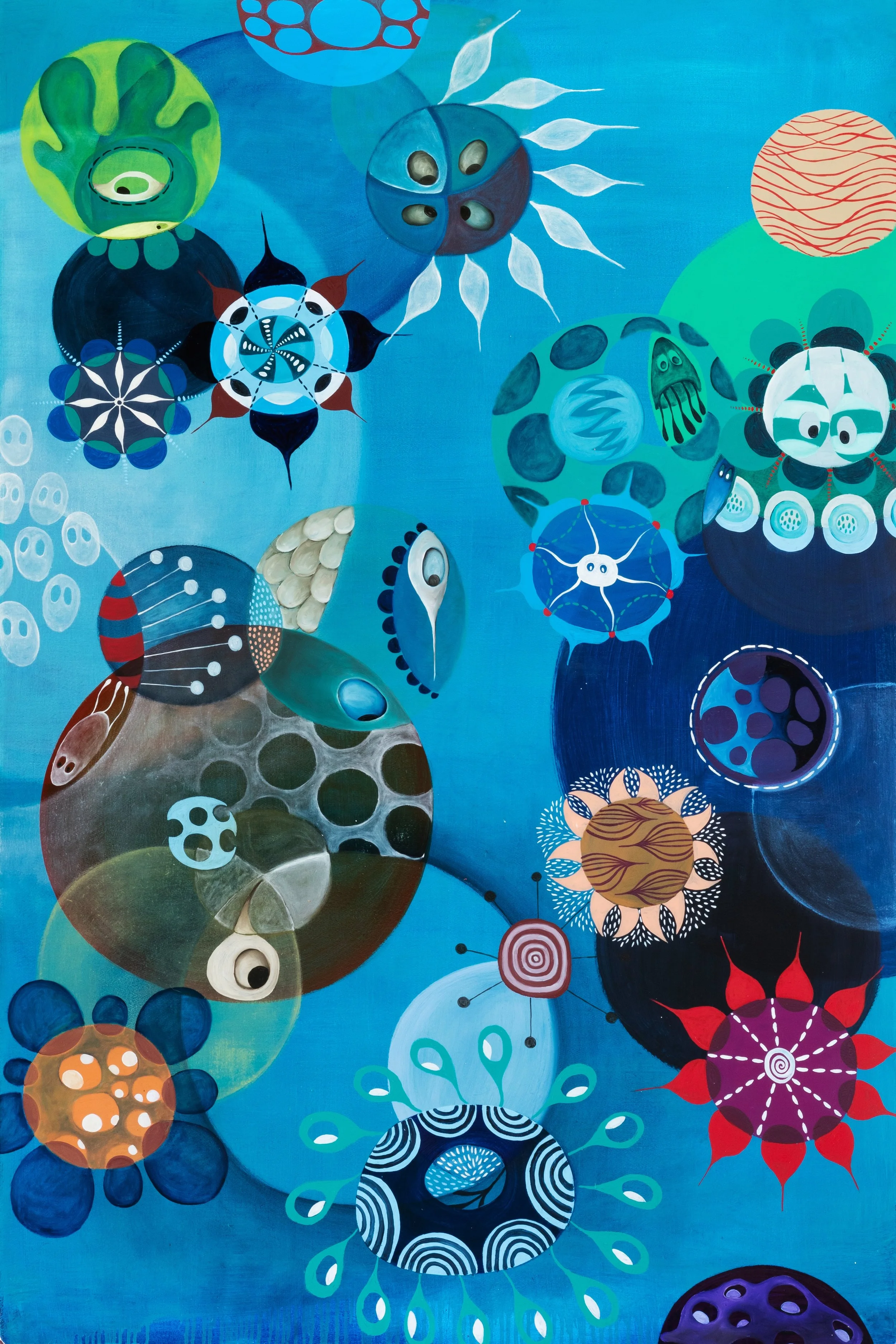 Surf, 2024, oil on paper, 60" x 40"
