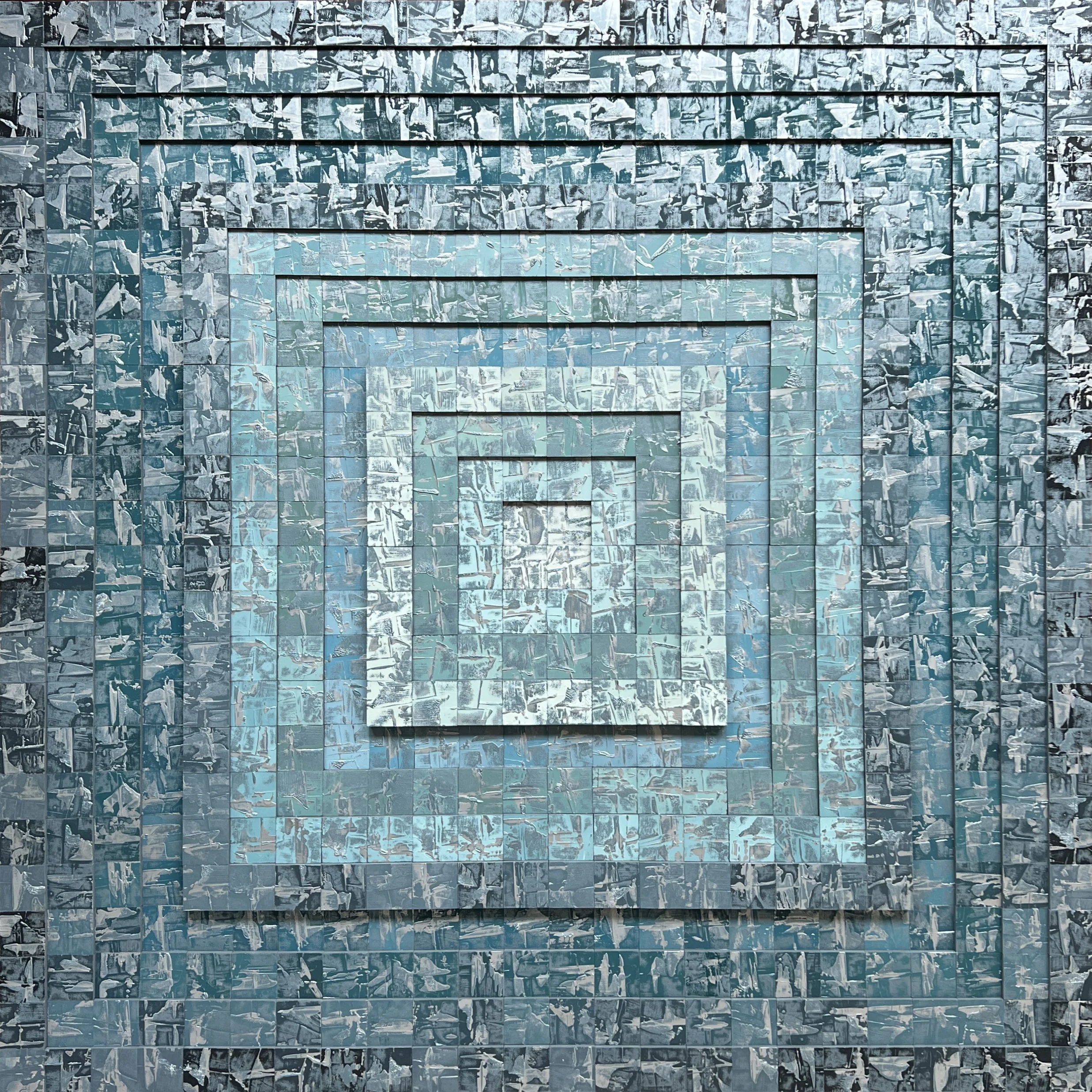 Blue Ice, 2022, Oil on Sintra, 48” x 48”