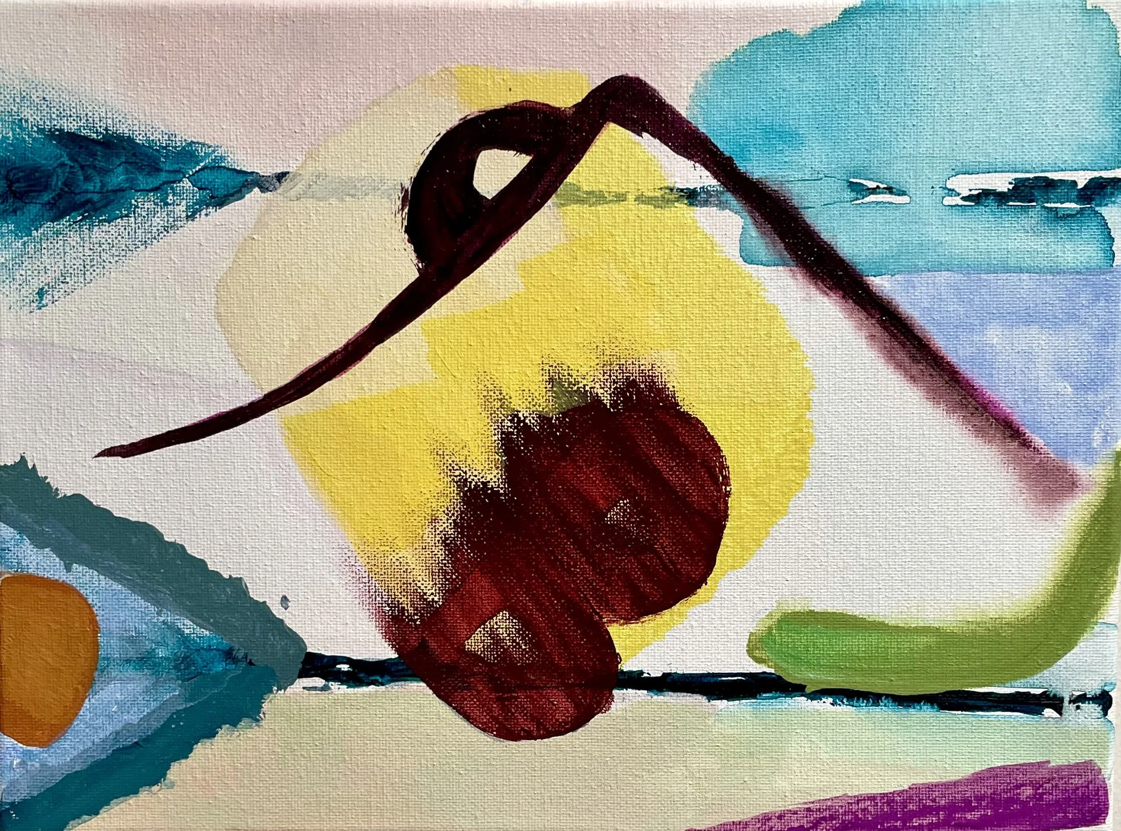 The Ranch, 2025, acrylic on canvas, 9" x 12"