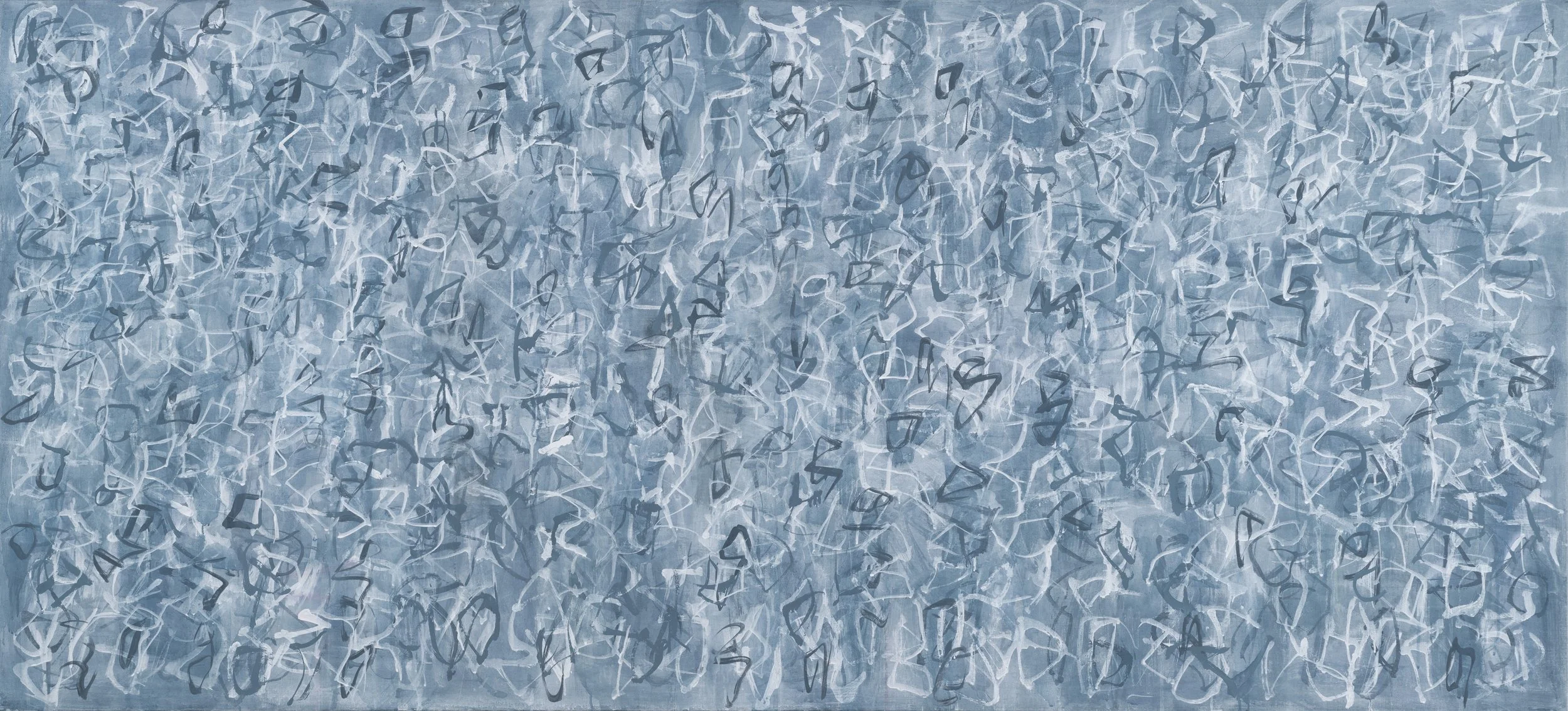 Hymn, 2024, Acrylic on Linen, 35” x 77”