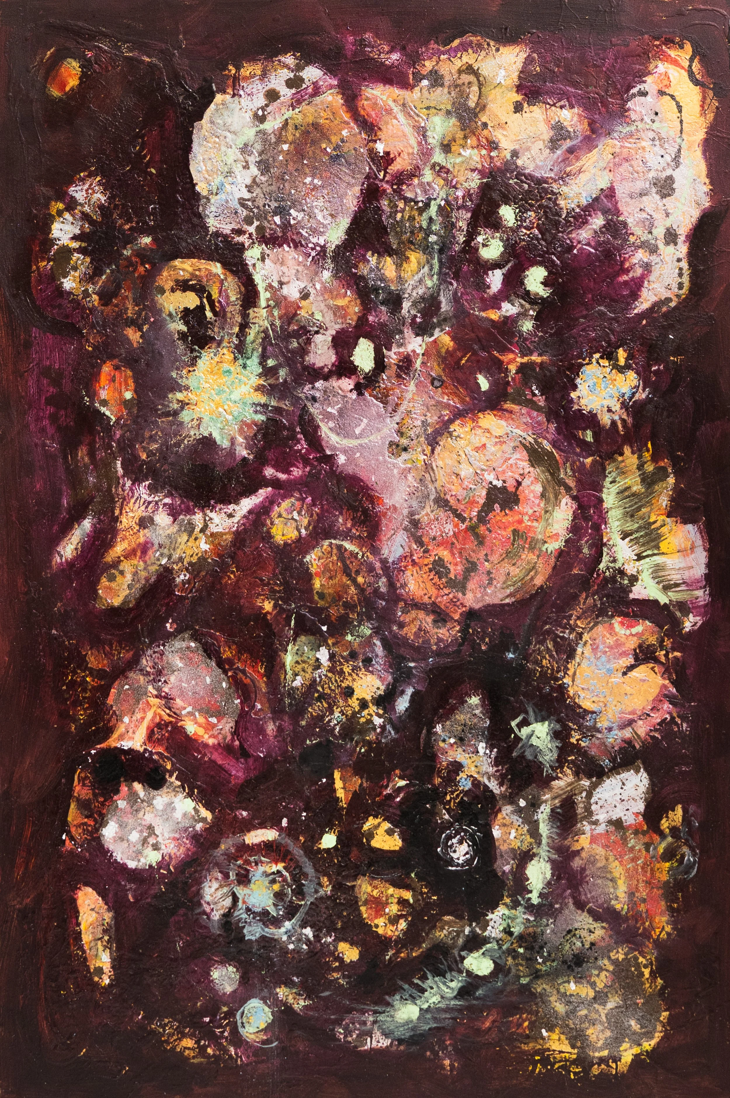 The Forge of Creation. 2025. Acrylic on Canvas. 48 x 72 in