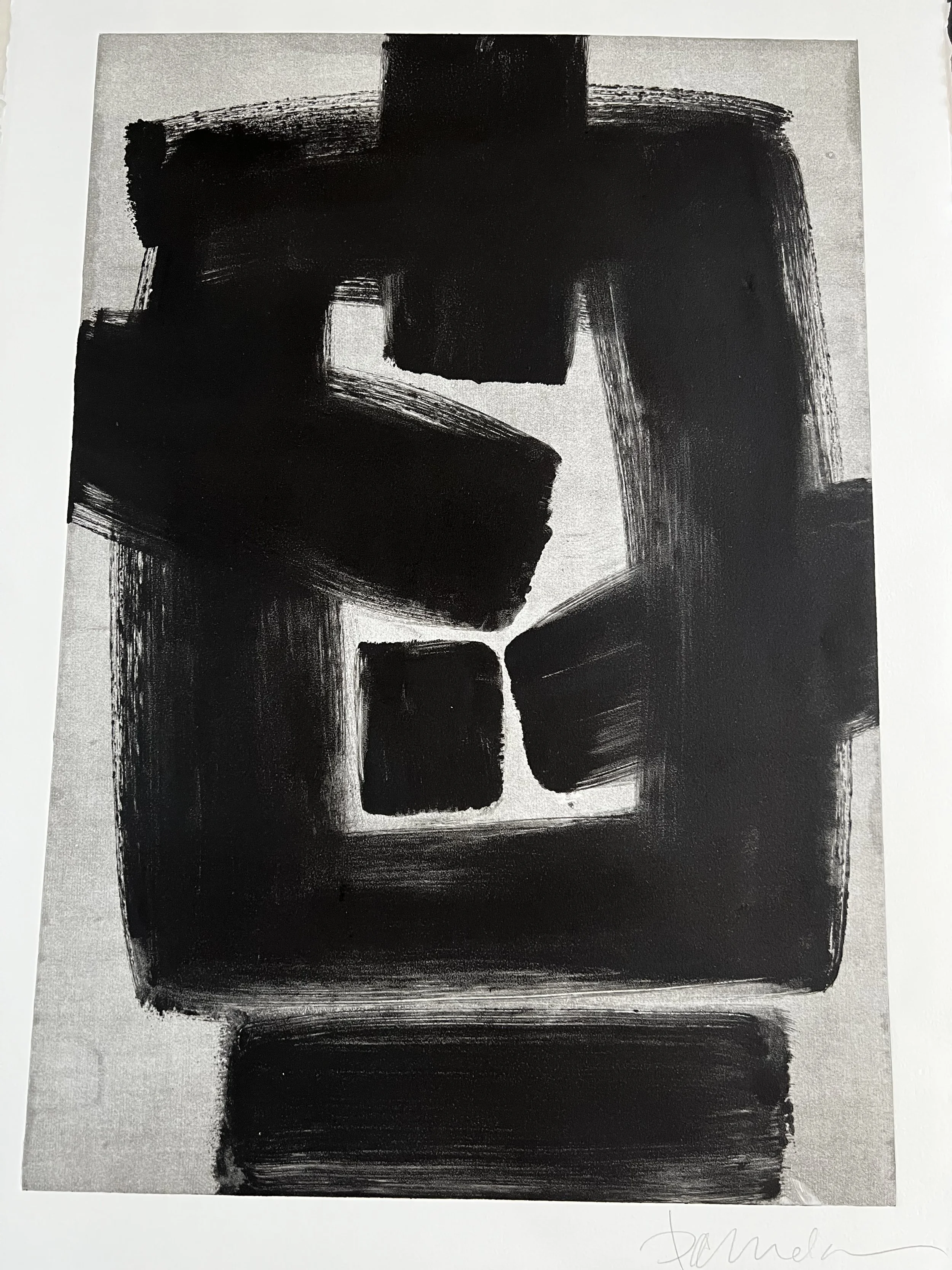 Untitled, Oil Ink on Paper, 22" x 30"