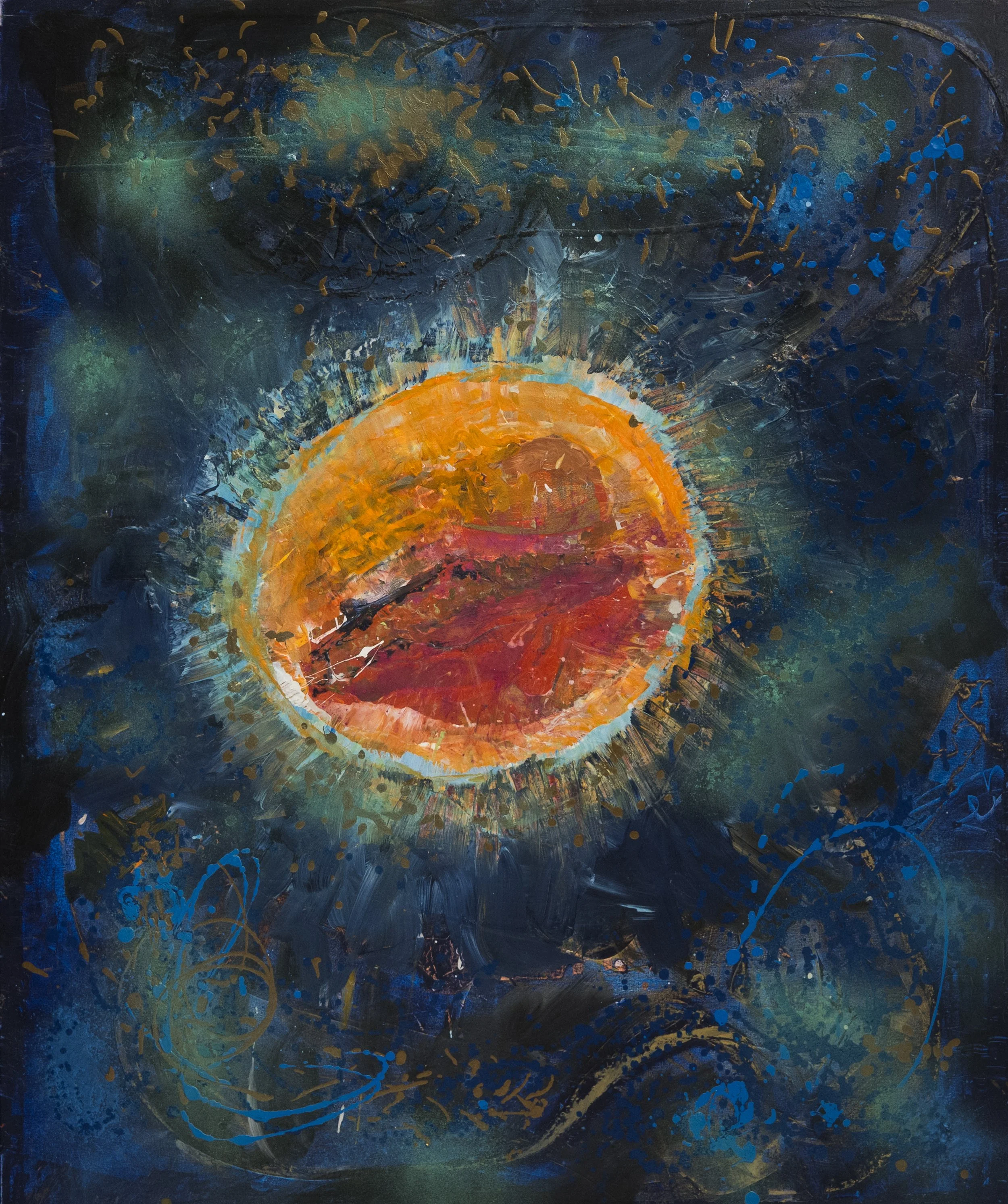 Creation. 2025. Acrylic on Canvas. 60 x 72 in
