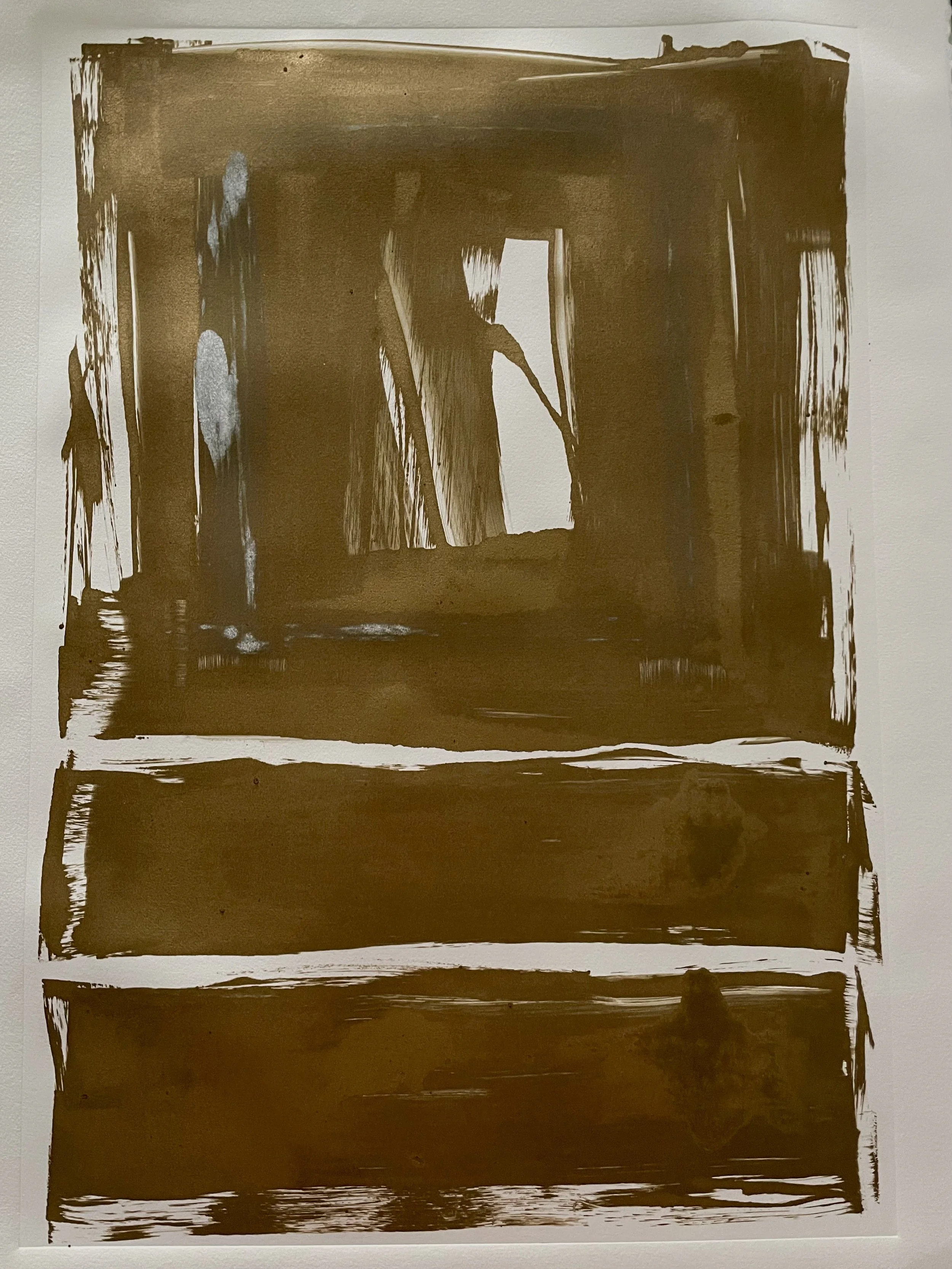 Untitled, Oil Ink on Paper, 22" x 30"