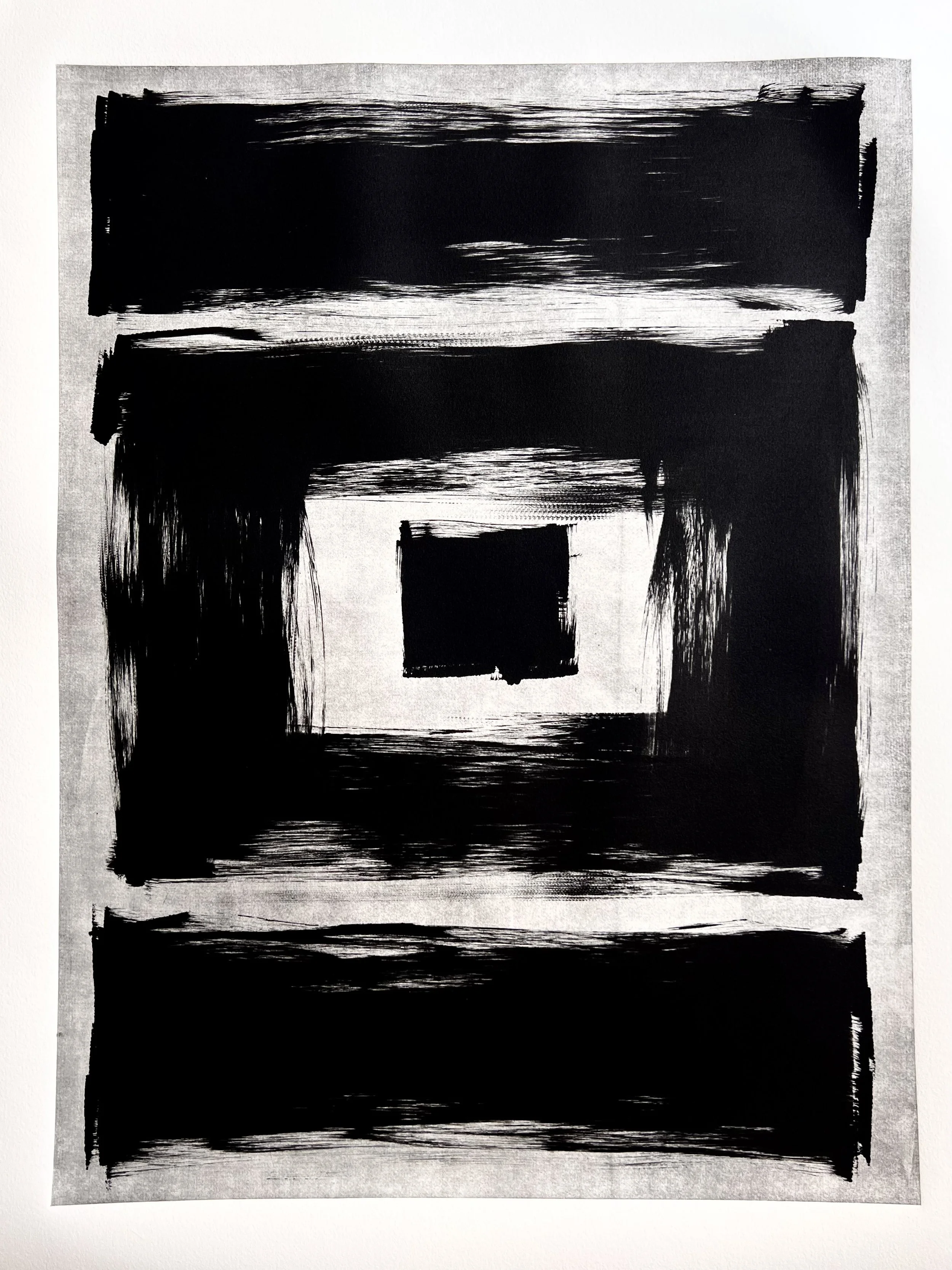 Untitled, Oil Ink on Paper, 22" x 30"
