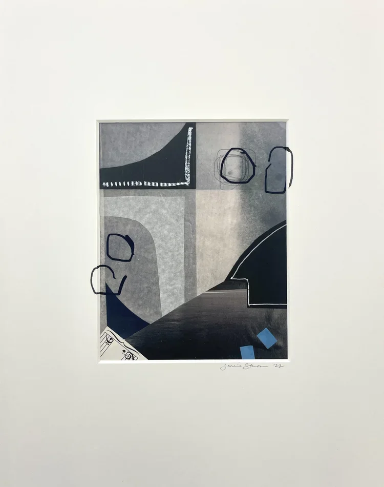 Untitled 79, 2022, photograph by artist; reclaimed folded copper strip; textured papers; string; ink, 16 x 20" (40.64 x 50.8 cm)