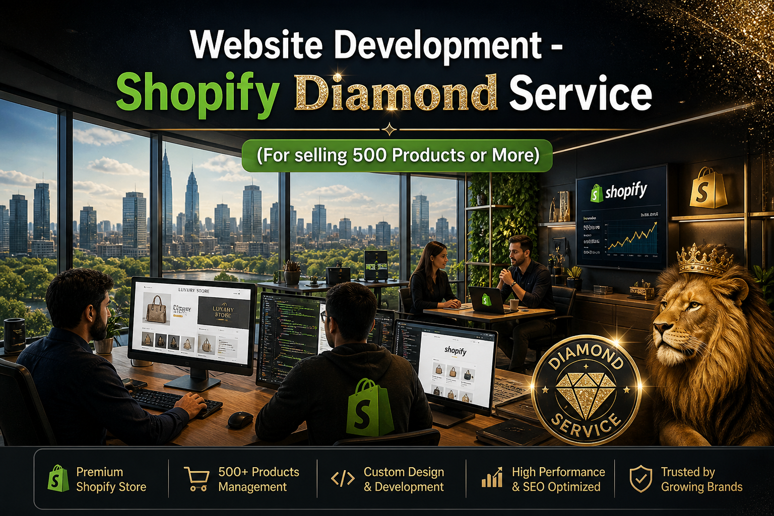 Website Development - Shopify Diamond Service (For selling 500 Products or More)