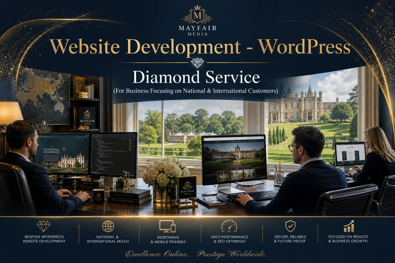 Website Development - WordPress Diamond Service (For Business Focusing on National & International Customers)