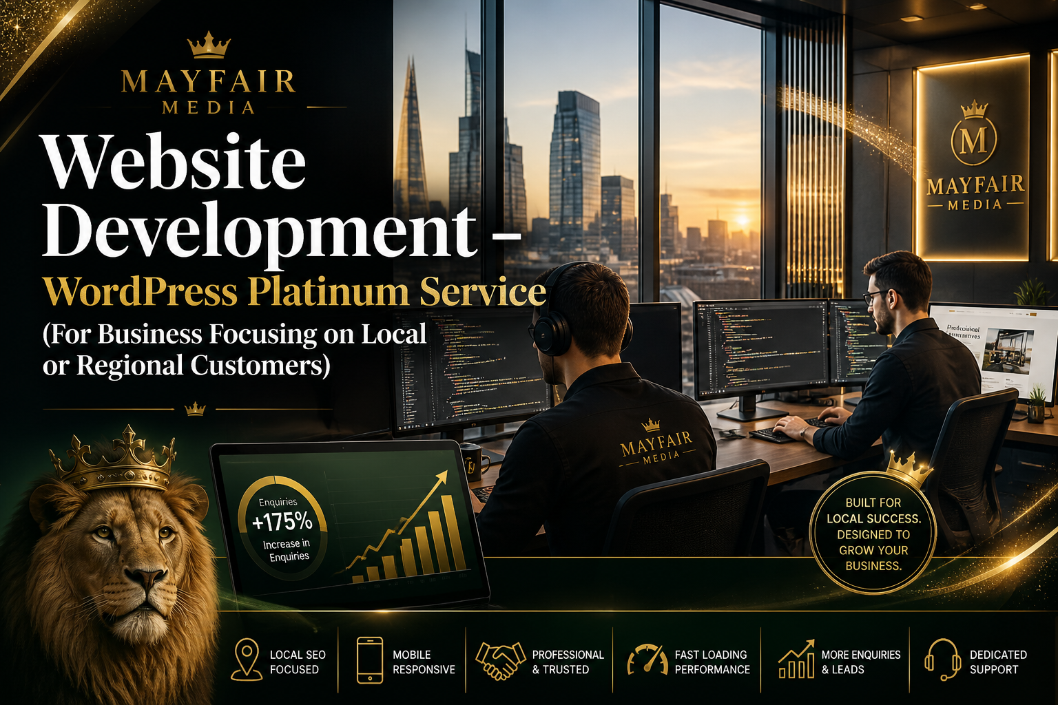 Website Development - WordPress Platinum Service (For Business Focusing on Local & Regional Customers)