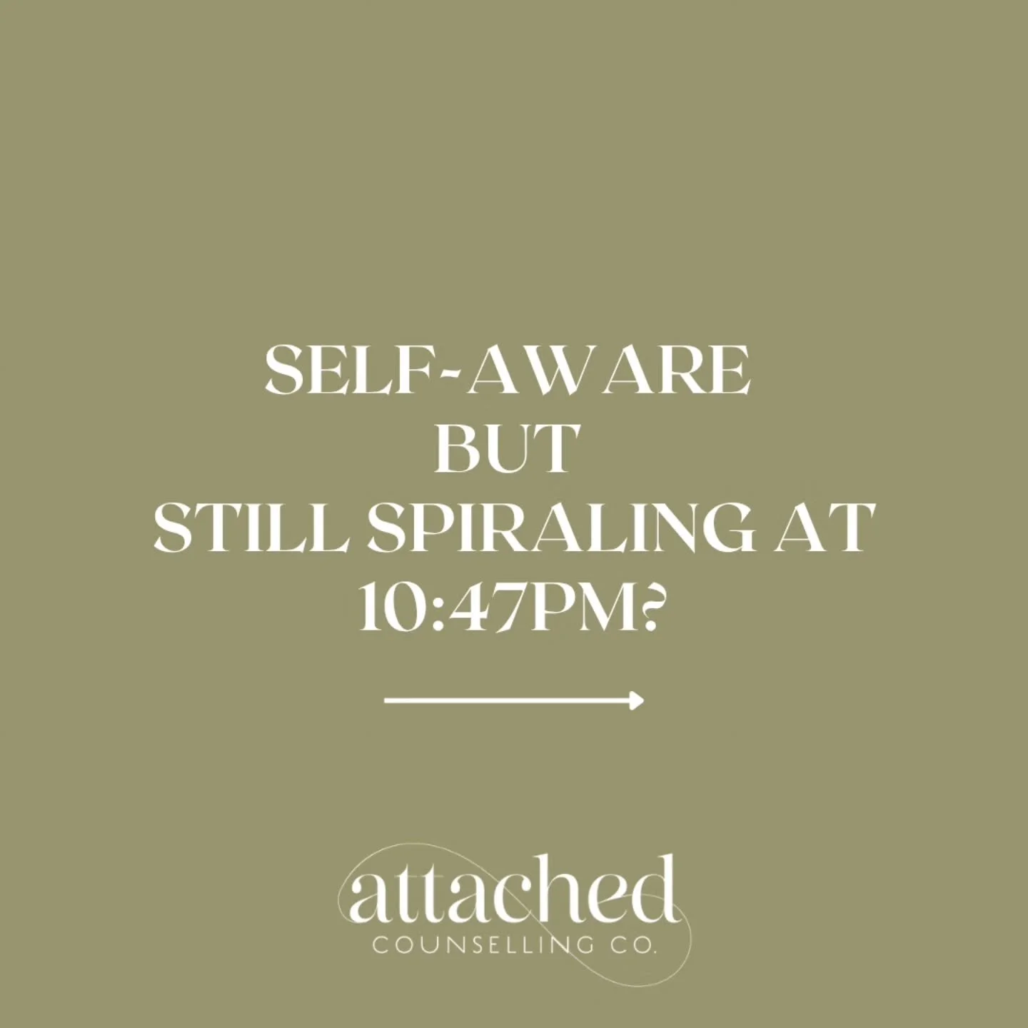 Do you ever get caught in the self-awareness loop?

Maybe you're doing all the things (journalling, reading self help books, noticing patterns...)

Maybe you're even in therapy. A master intellectualizer on the couch.

We're going to be gentle when w