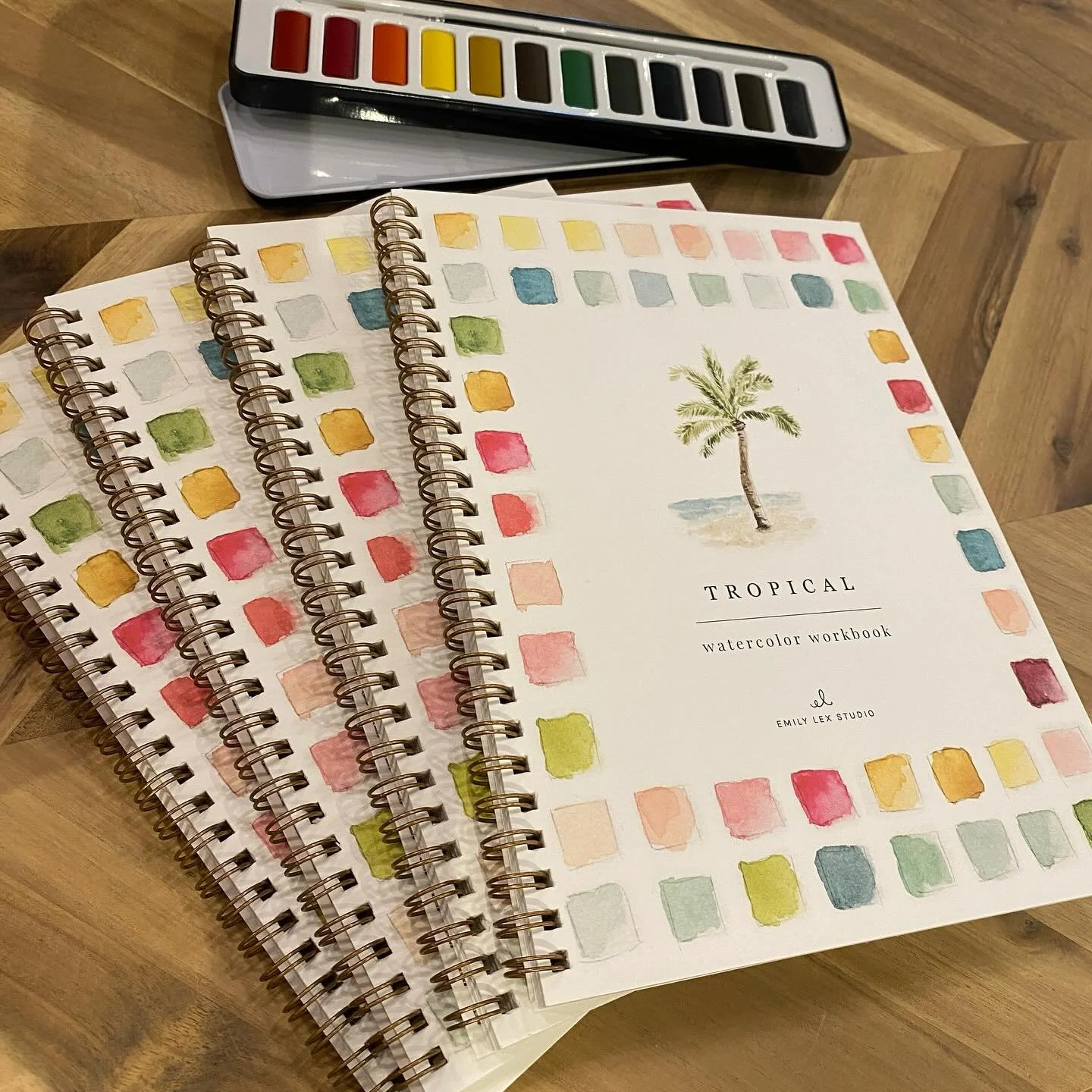 We just got in these adorable watercolor workbooks! Each book contains simple outlined sketches and full instructions for how to complete for relaxing fun and creativity. Come take a look!