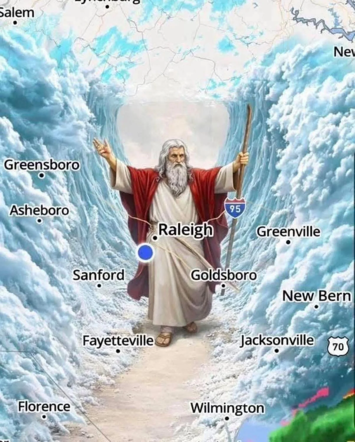 😂For all of you right around me&hellip; Sent to me by a friend. Still hoping the hole will break and we get some of the pretty, fluffy stuff.