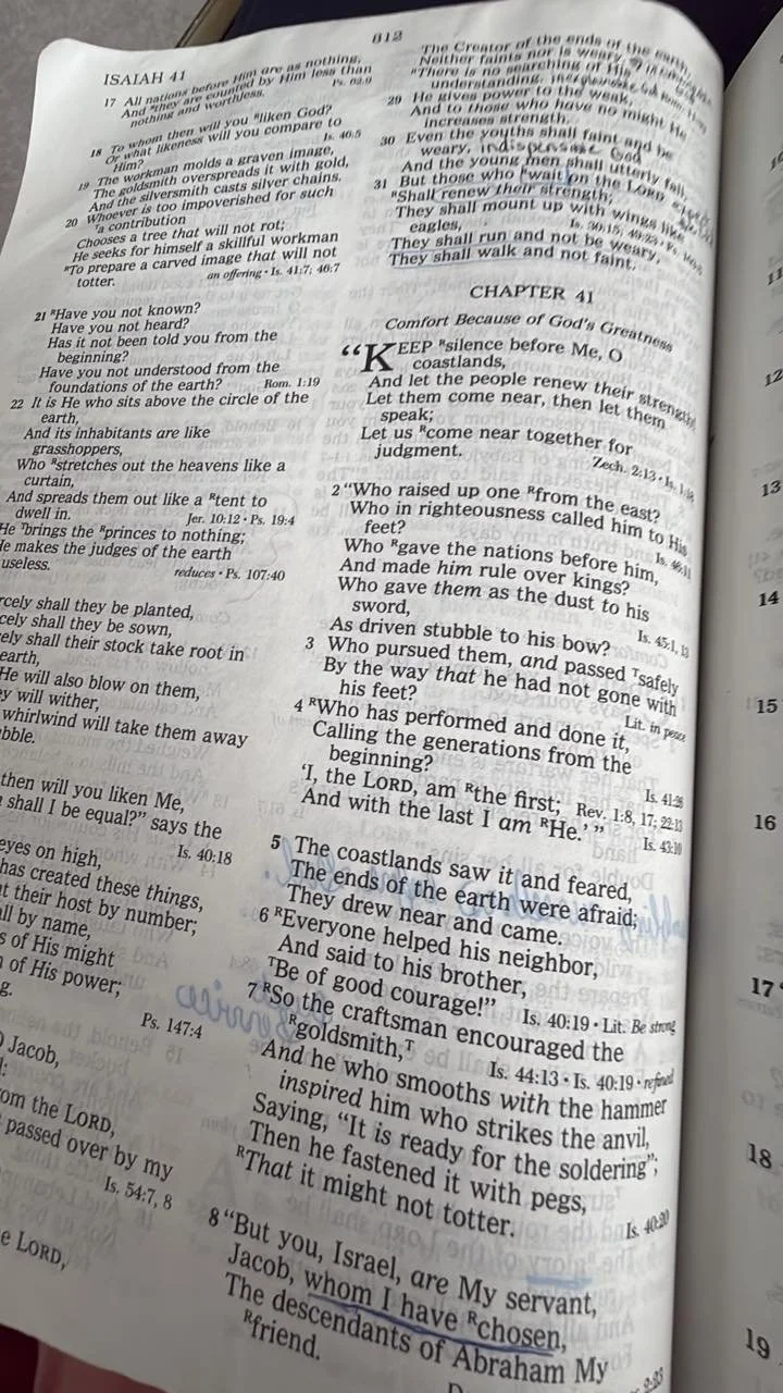 Life fatigue from MS is high today.

But my time in the Word this morning steadied me. His strength is not dependent on mine.

&ldquo;He gives power to the faint, and to him who has no might he increases strength.&rdquo;__Isaiah 40:29