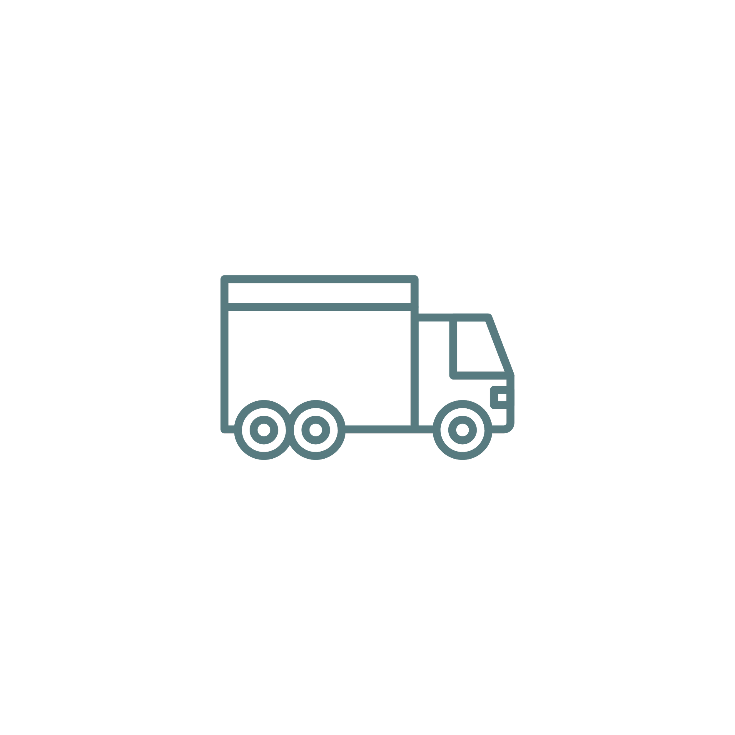 Green moving truck icon representing the transportation industry.