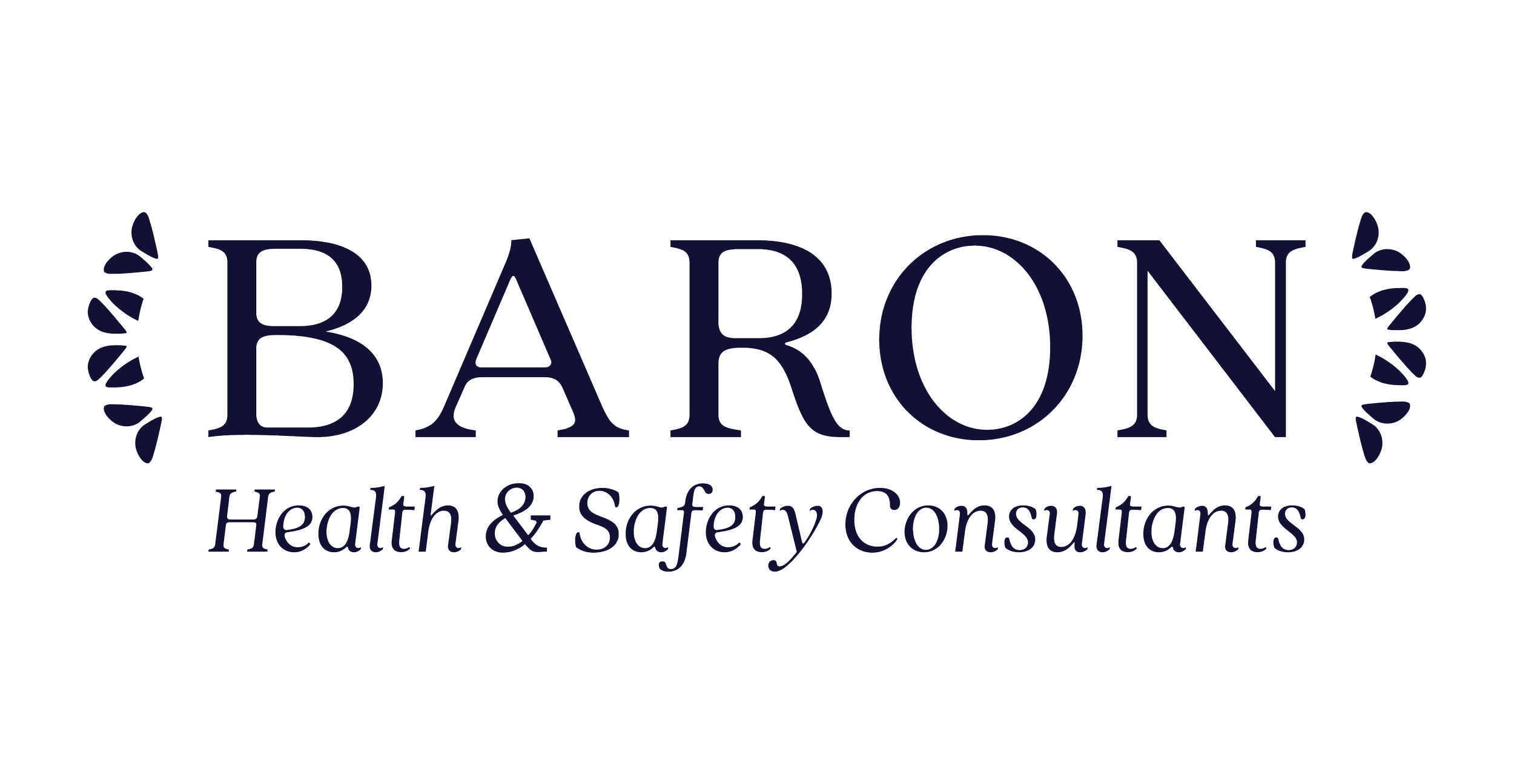 Baron Health & Safety Consultants horizontal primary navy logo