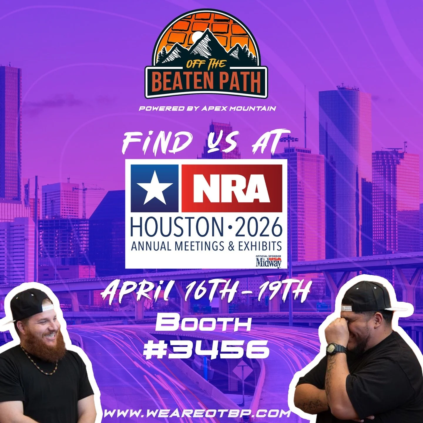 We&rsquo;re taking Off the Beaten Path LIVE to NRAAM in Houston.

And we&rsquo;re lining up guests.

If you&rsquo;re:
&bull; Building
&bull; Creating
&bull; Disrupting
&bull; Or bringing a fresh voice to 2A or the outdoors

Let&rsquo;s get you on the