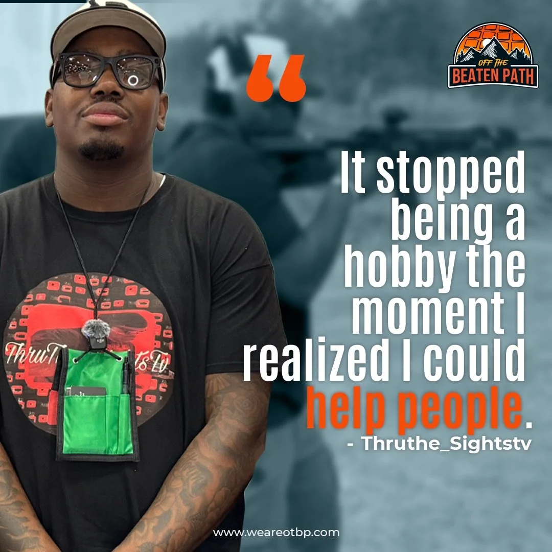 When asked about helping others with their firearms, 

&ldquo;It stopped being a hobby the moment i realized i could help people.&rdquo; 

@thruthe_sightstv