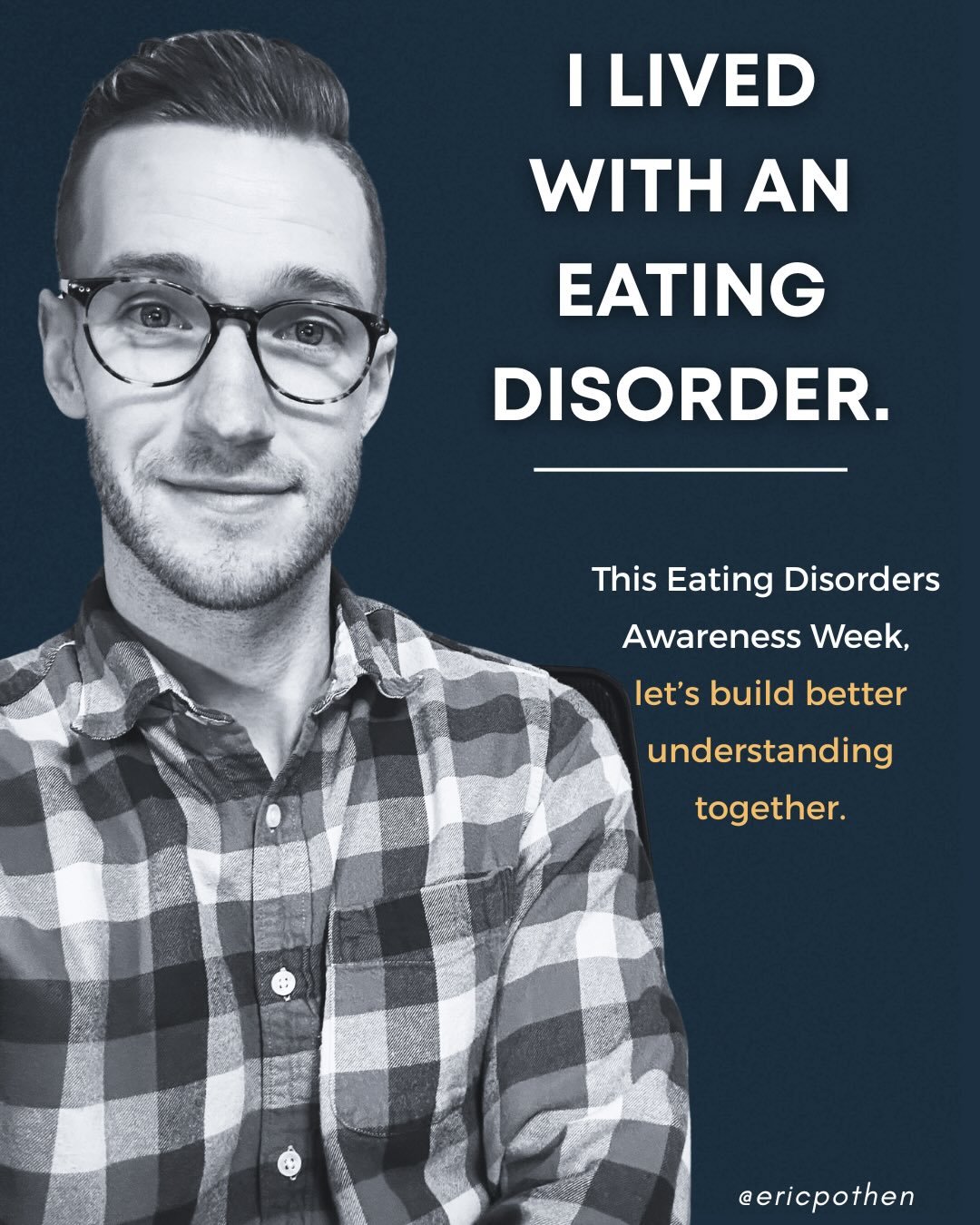 Eating disorders are serious mental illnesses.

They&rsquo;re not phases.
They&rsquo;re not attention-seeking.
And they don&rsquo;t only affect women.

I know that because I lived with one.

For a long time, I didn&rsquo;t think I &ldquo;fit&rdquo; t