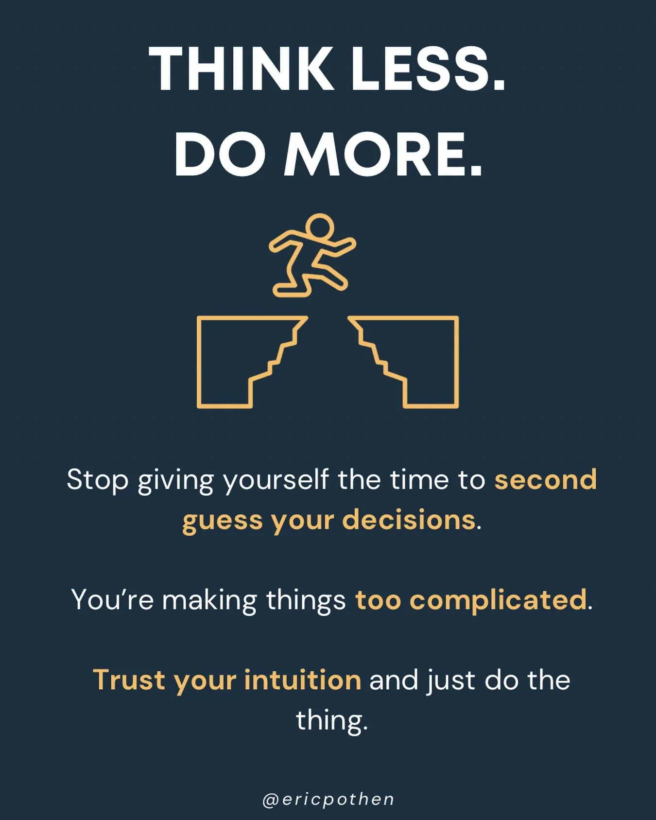 In the words of Nike, &ldquo;Just do it.&rdquo;

It&rsquo;s amazing how our society as a whole has conditioned a lot of us to ignore what our bodies, hearts, and minds are telling us intuitively on a daily basis. 

Suppress your emotions. 
Ignore you